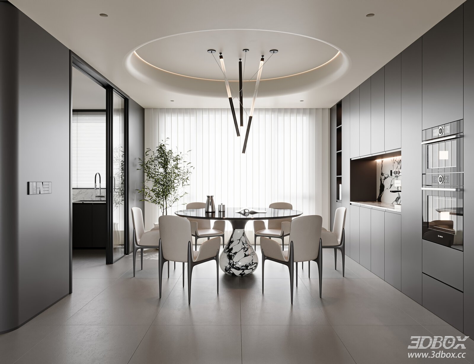 Italian Minimalist Dining Room