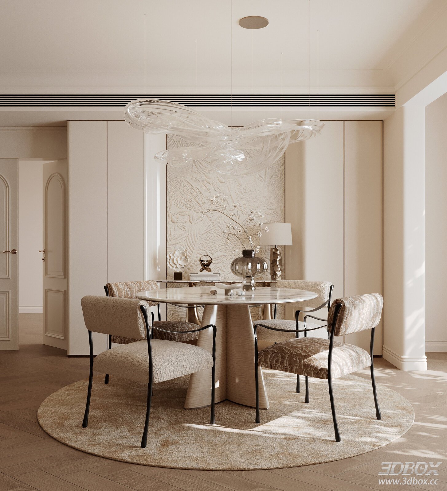 French Light Luxury Dining Room