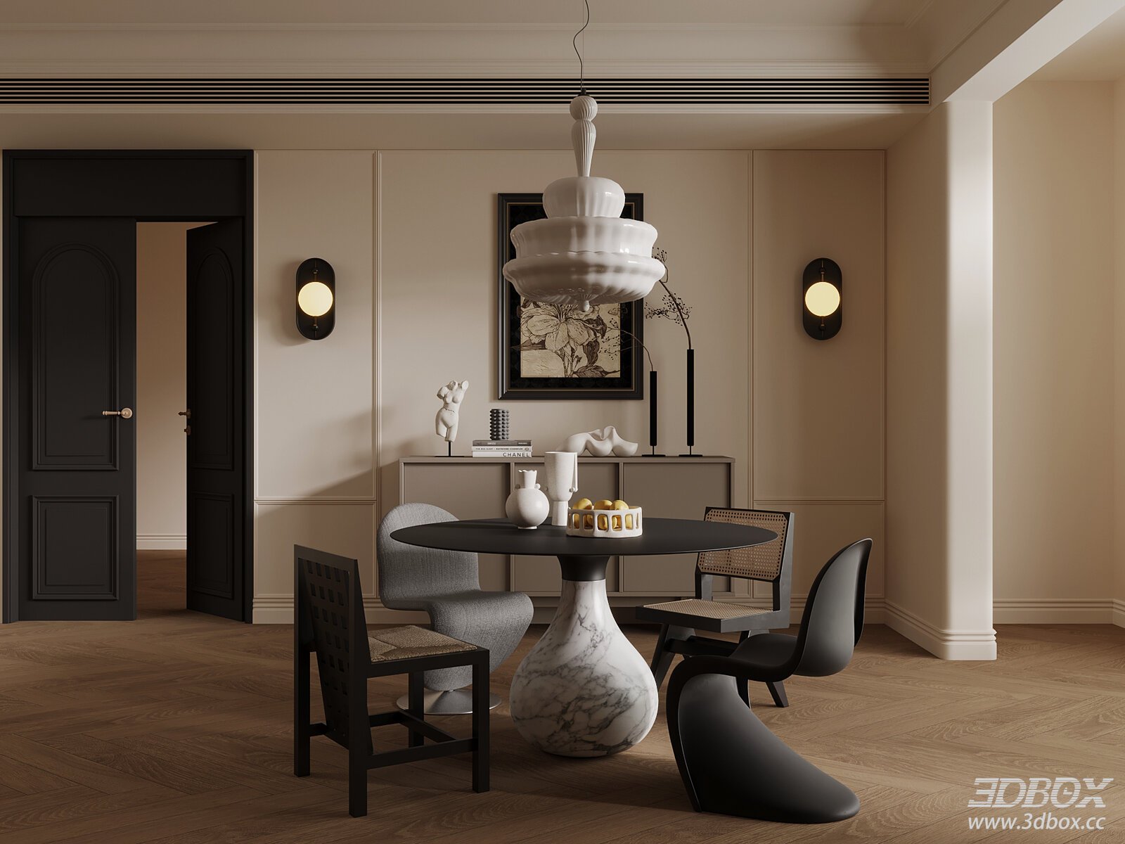 French Vintage Dining Room Dining Table
