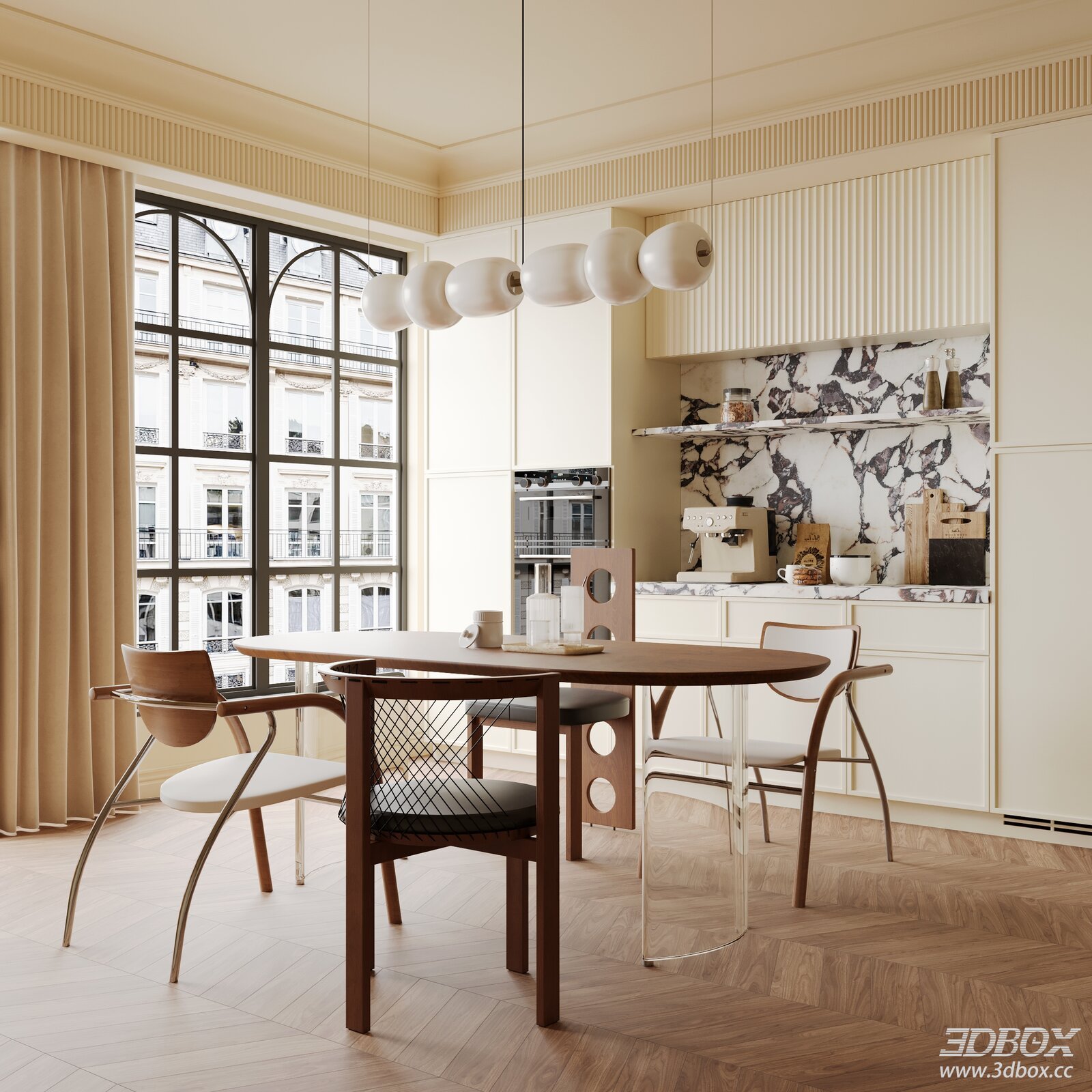 French Cream Style Dining Room