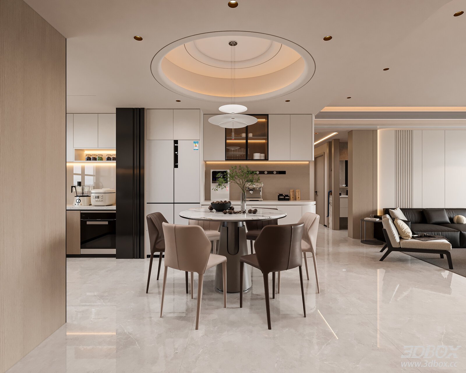 Cream Style Living Room Dining Roomd