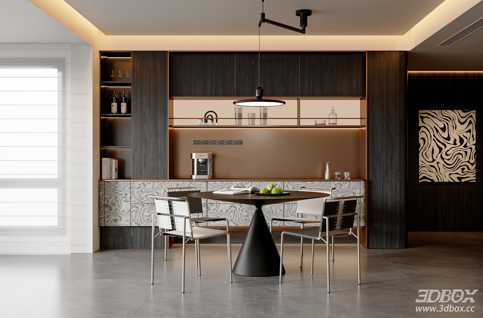 Modern Italian Dining Room Dining Table Sideboard Chandelier Dining Room Dining Table