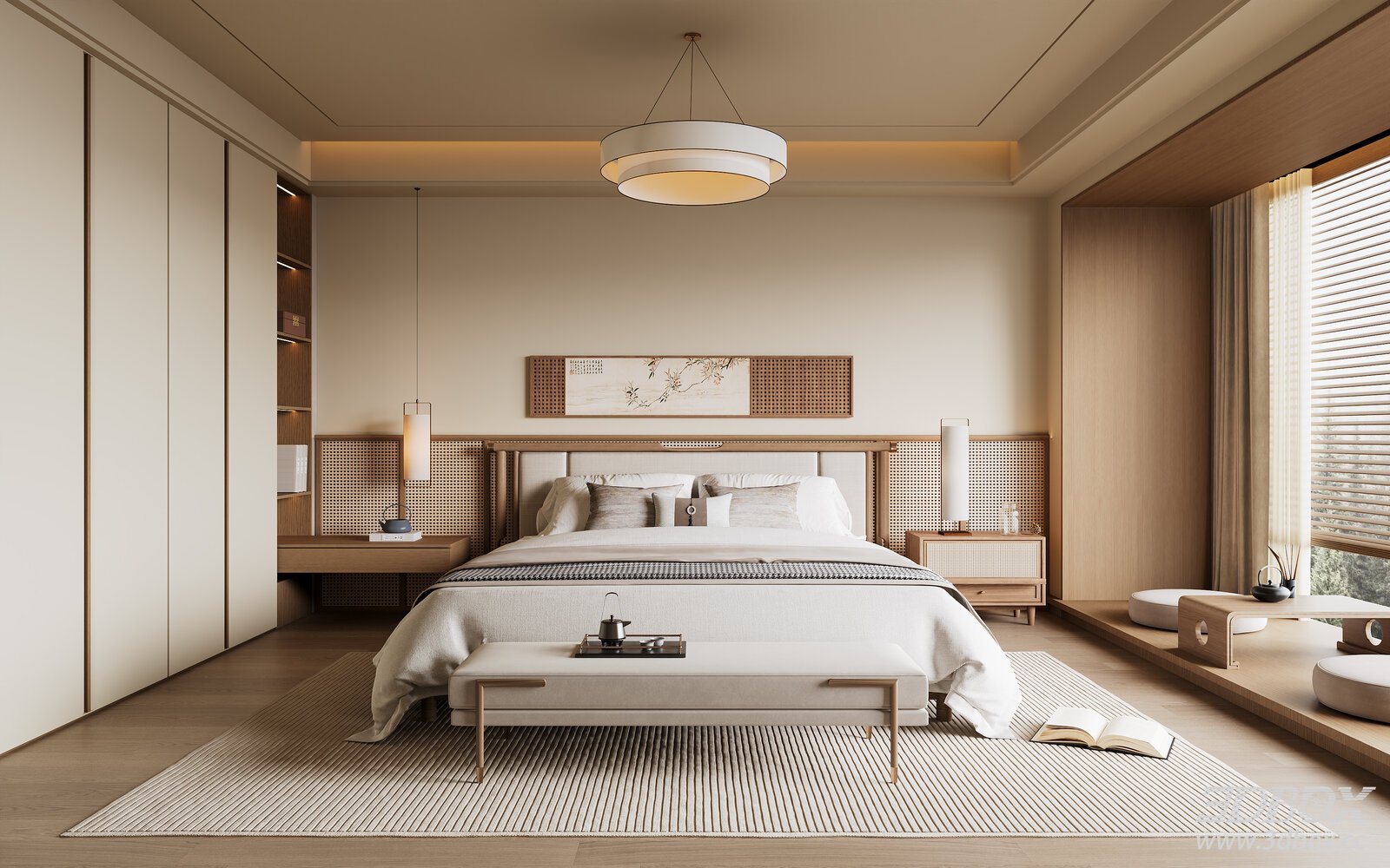 New Chinese Bedroom Song Style Bedroom New Chinese New Chinese New Chinese Wardrobe