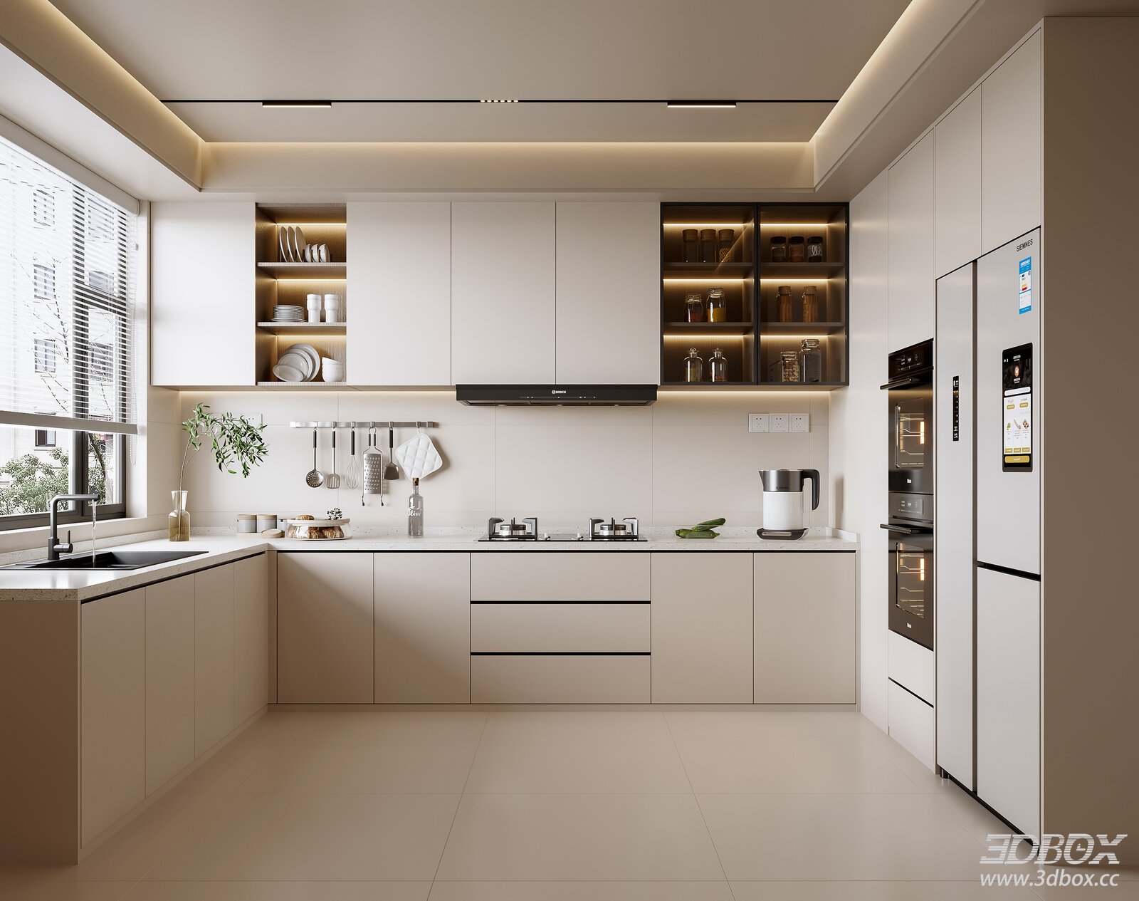 Modern Cream Style Kitchen