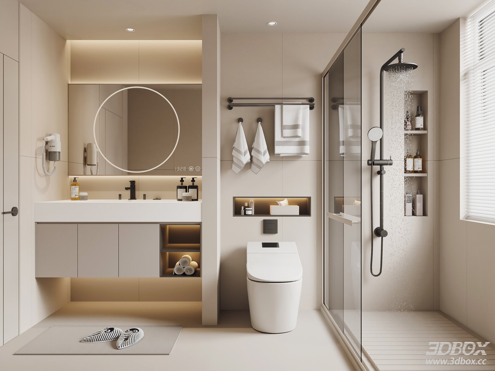 Modern Cream Style Bathroom