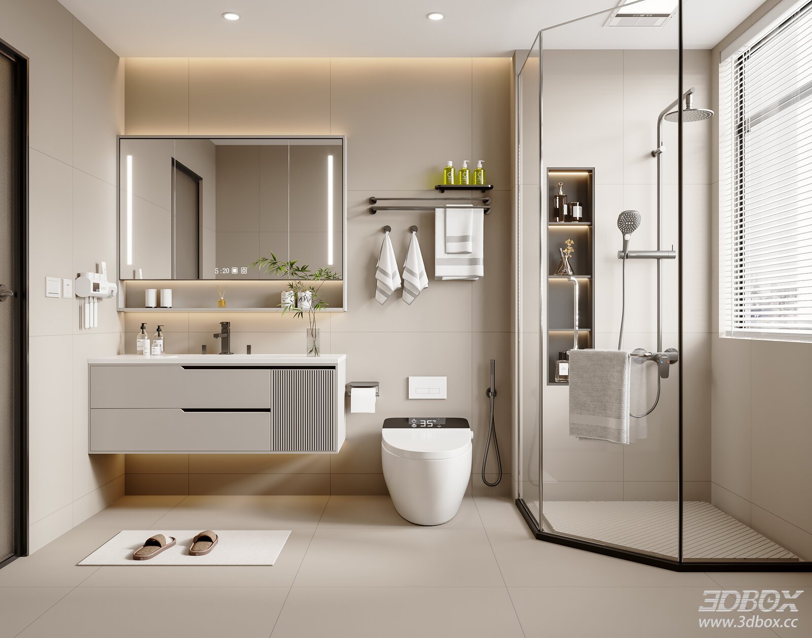 Modern Cream Style Bathroom