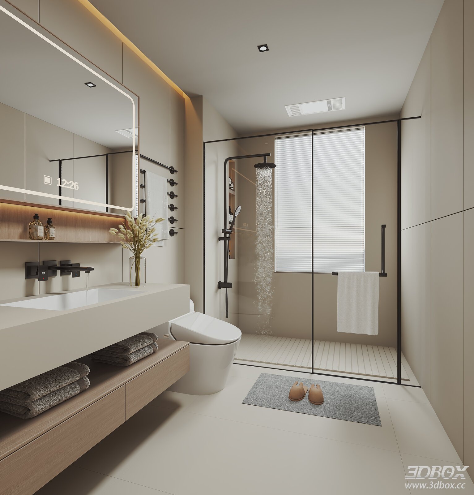 Modern Cream Style Bathroom