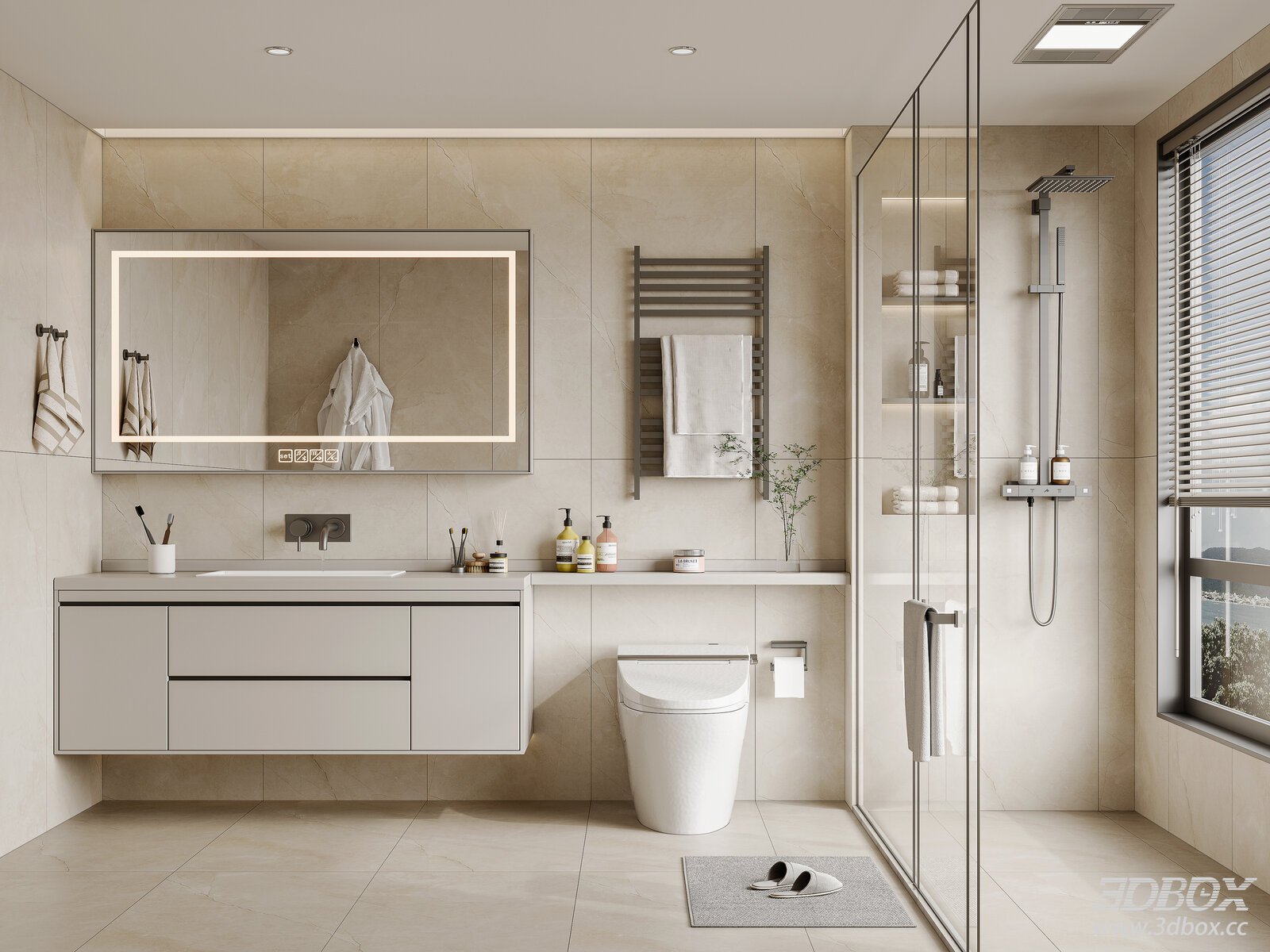 Modern Cream Style Bathroom