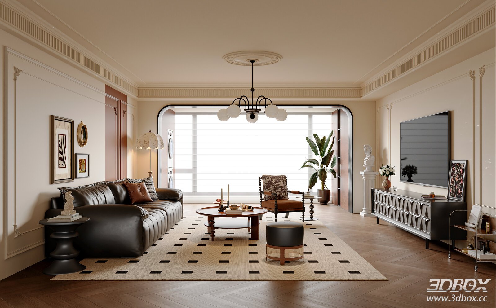 French Vintage Living Room TV Sofa Coffee Table Lounge Chair Living Room[ID_