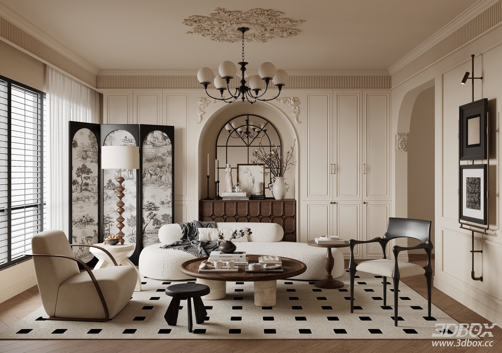 French Vintage Living Room