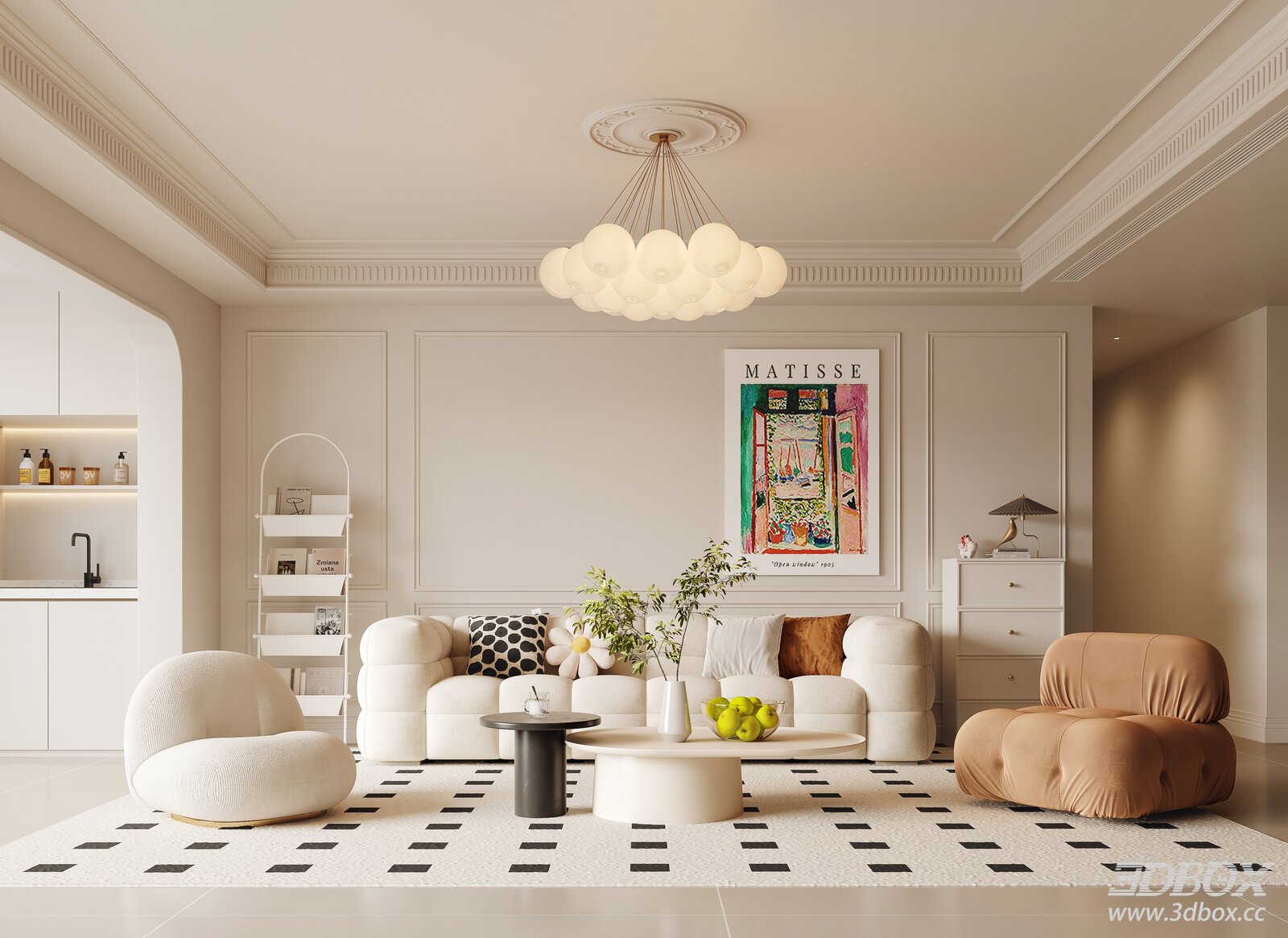 French Cream Style Living Room