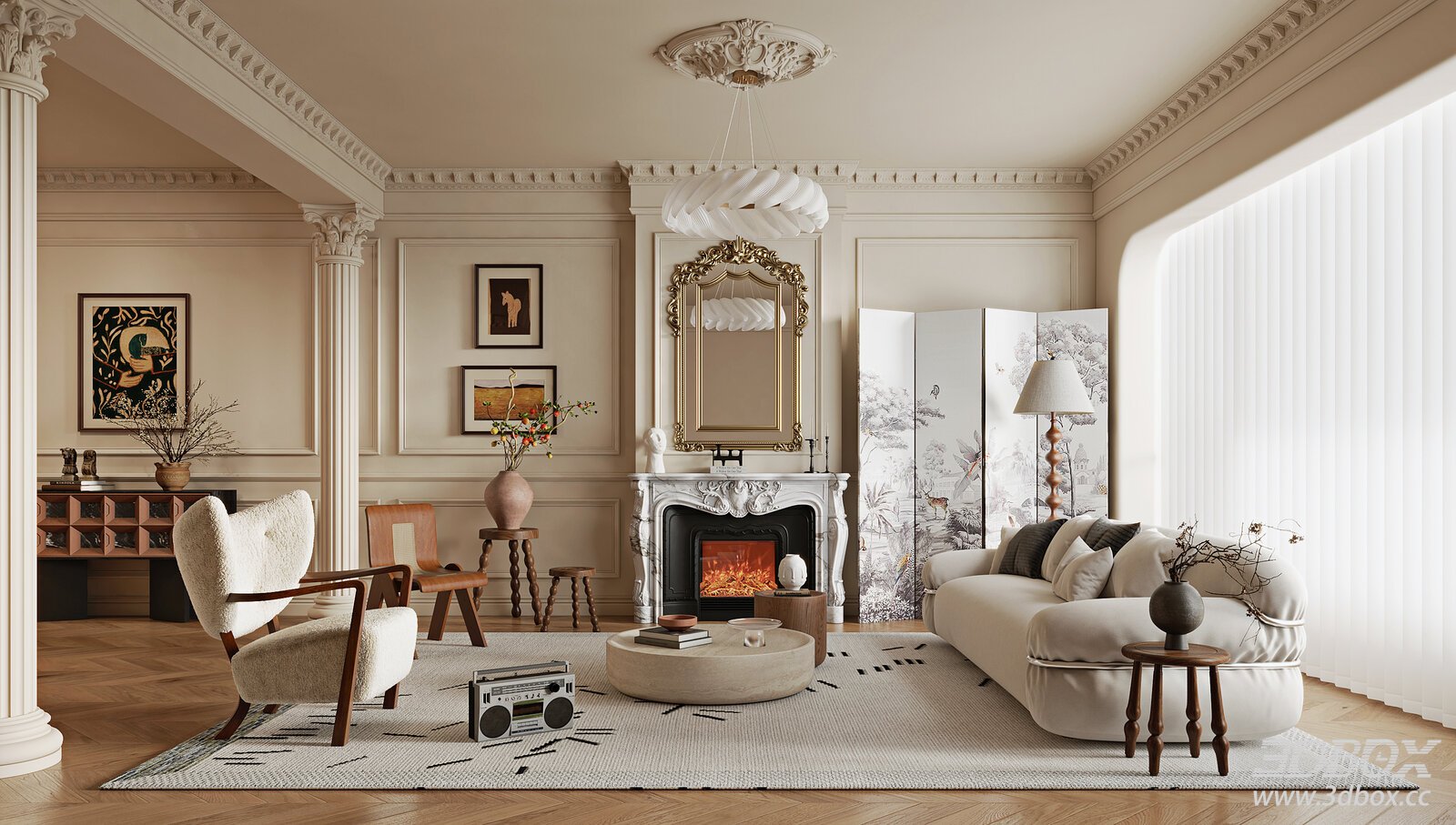 French Vintage Living Room