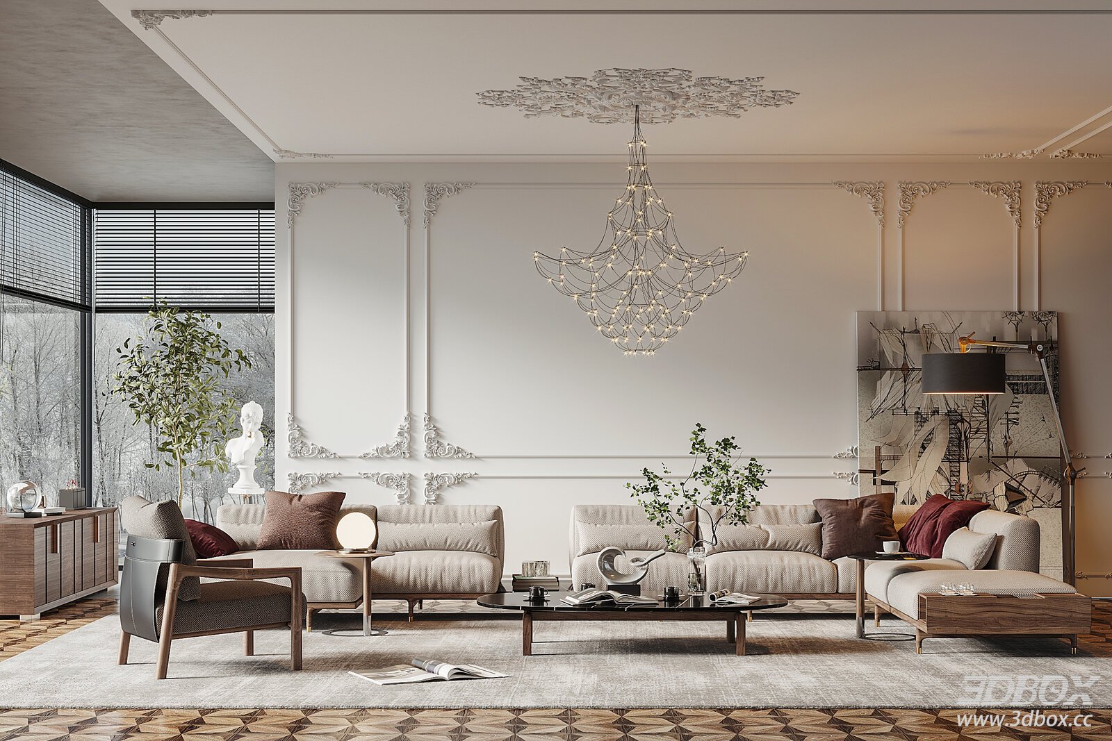 porada French Living Room
