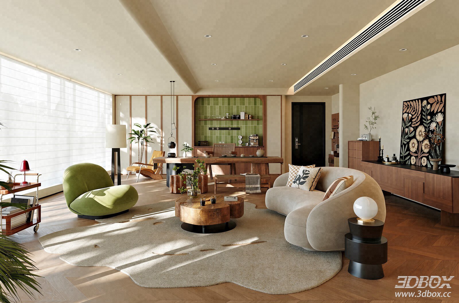 Vintage Open Plan Dining Room