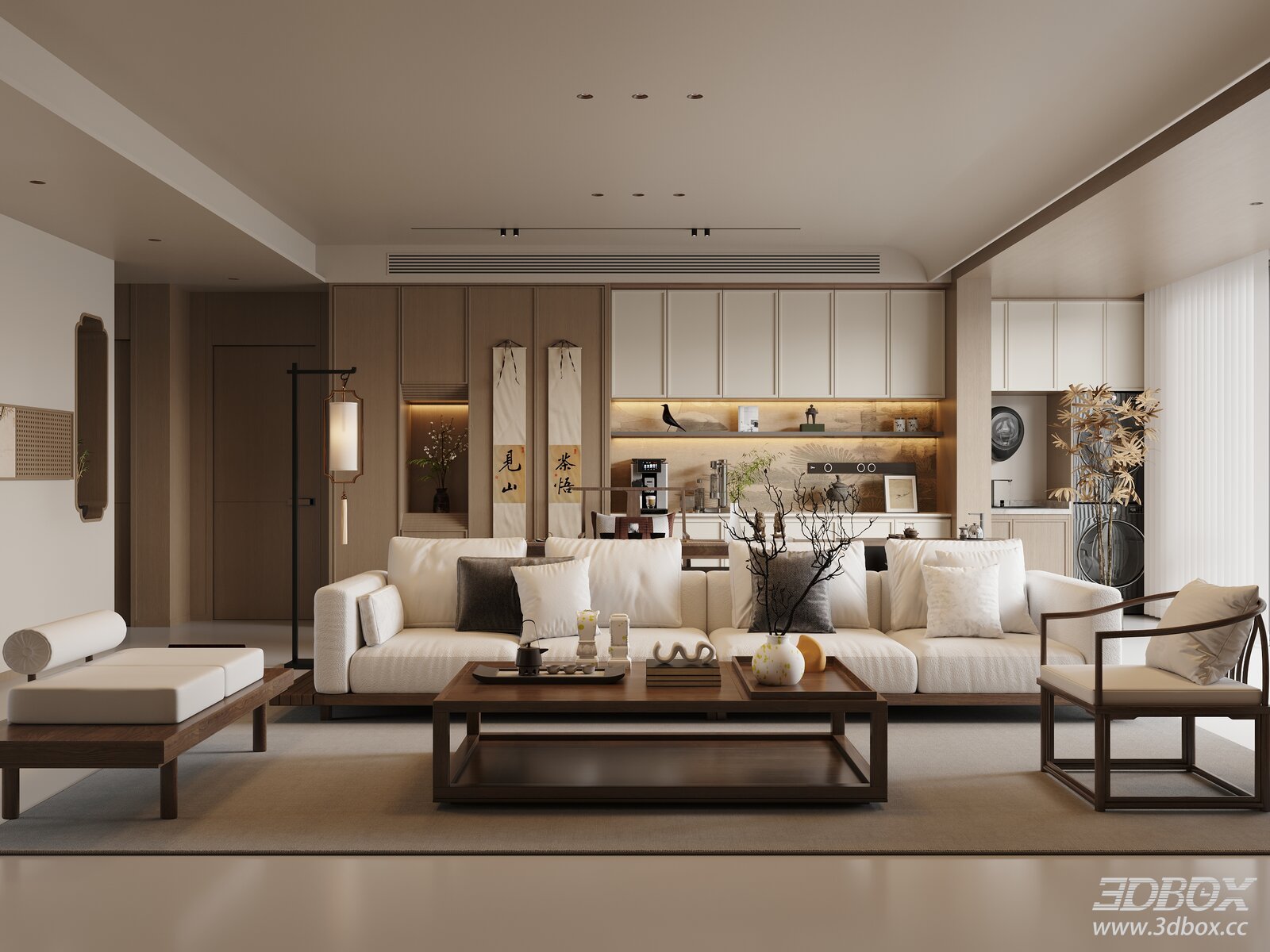 New Chinese Dining Room Dining Room Sofa Coffee Table
