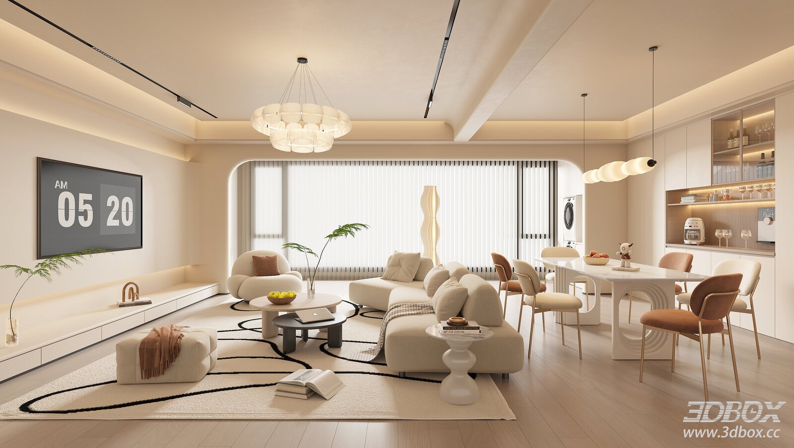 Modern Cream Style Dining Room
