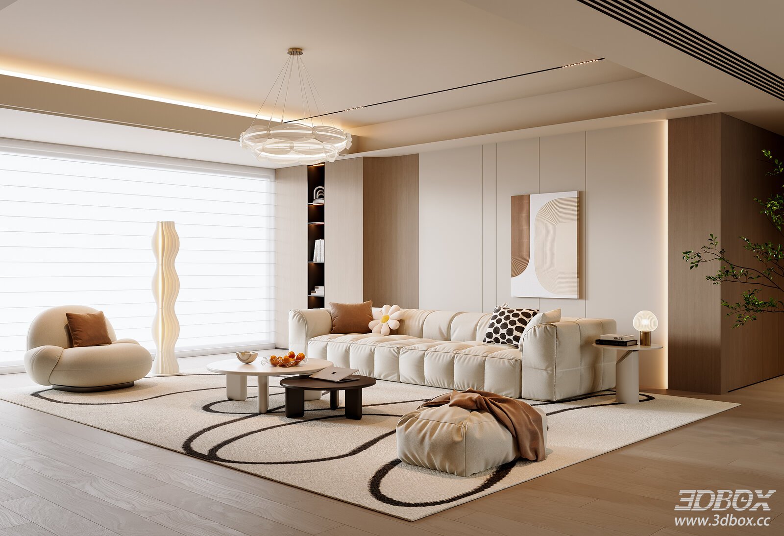 Modern Cream Style Living Room