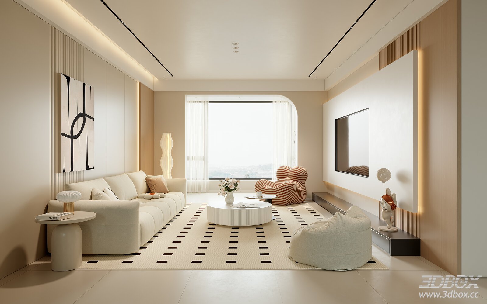 Modern Cream Style Living Room