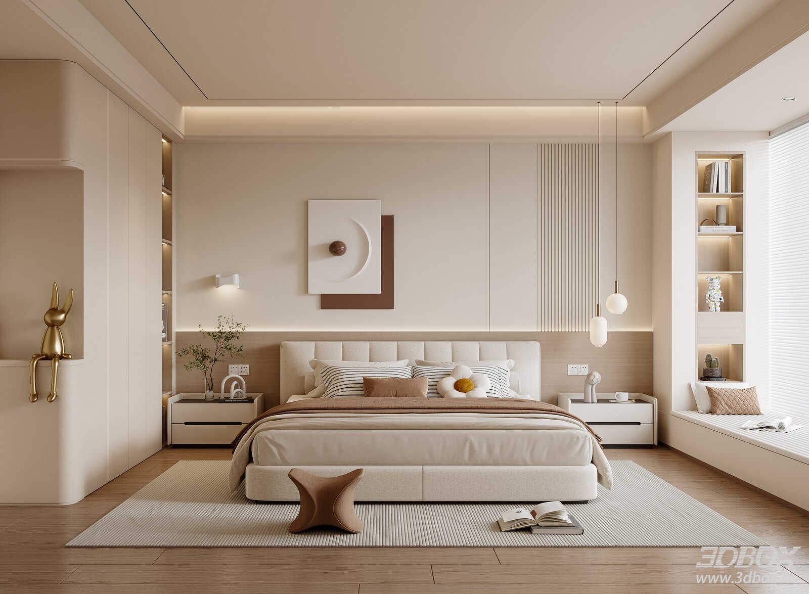 Modern Cream Style Bedroom