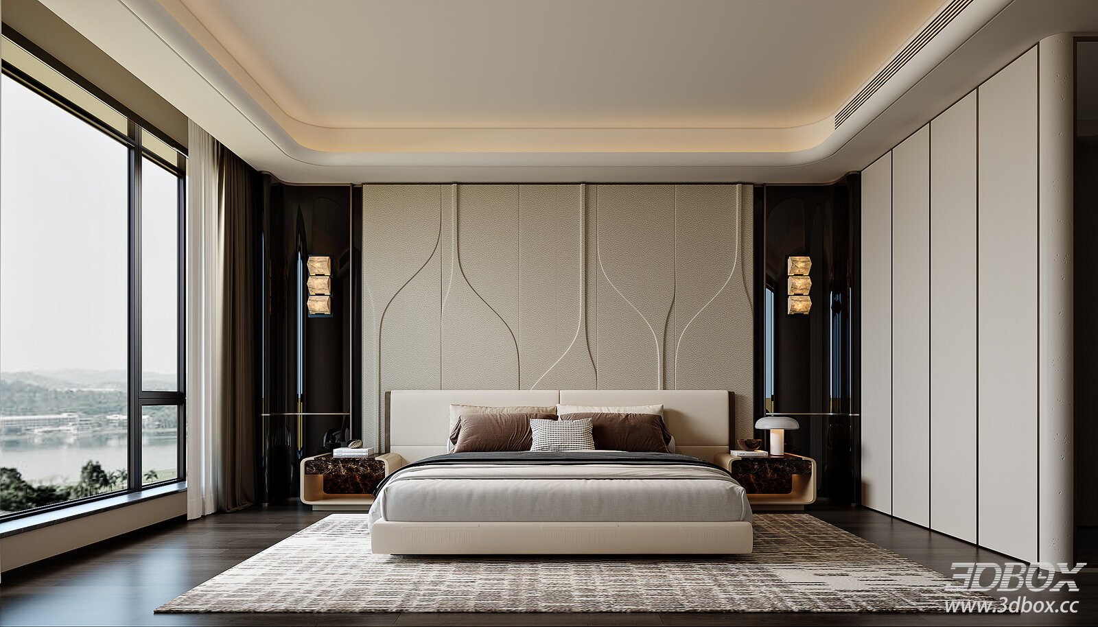 Italian Light Luxury Master Bedroom Bedroom Double Bed