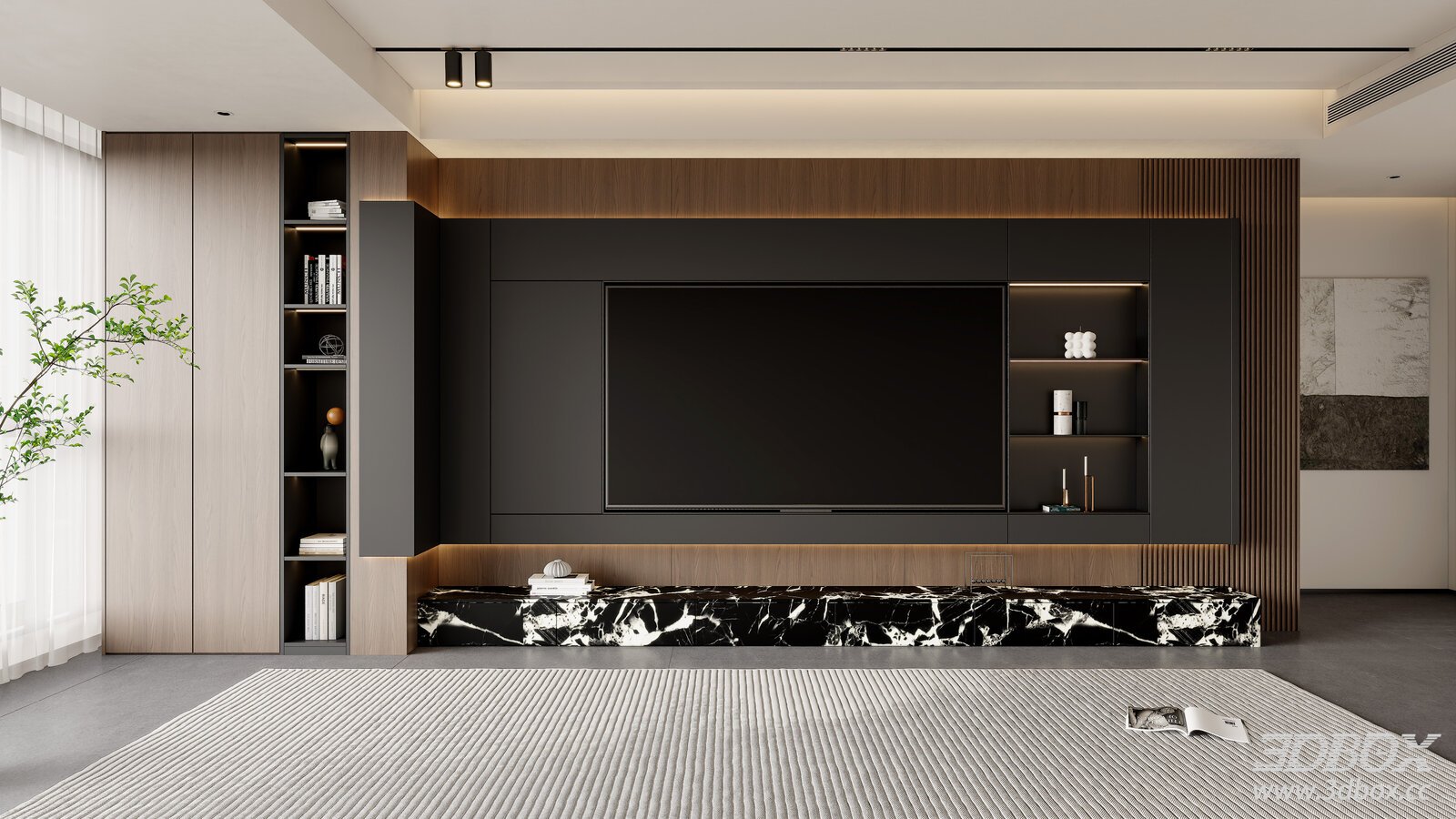 Modern Italian Living Room TV TVBackground Wall TV TVBackground Wall[ID_
