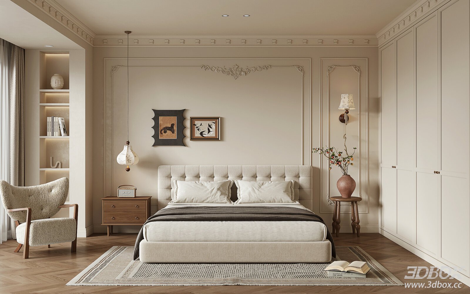 French Vintage Bedroom