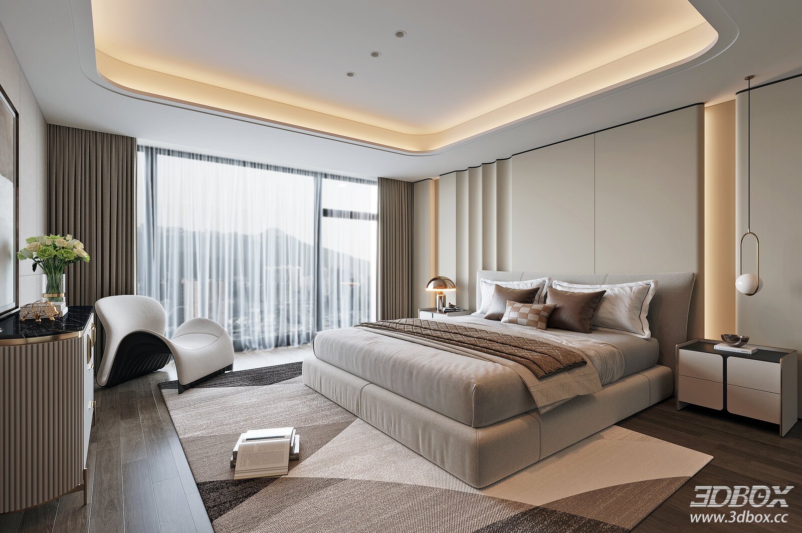 Modern French Bedroom