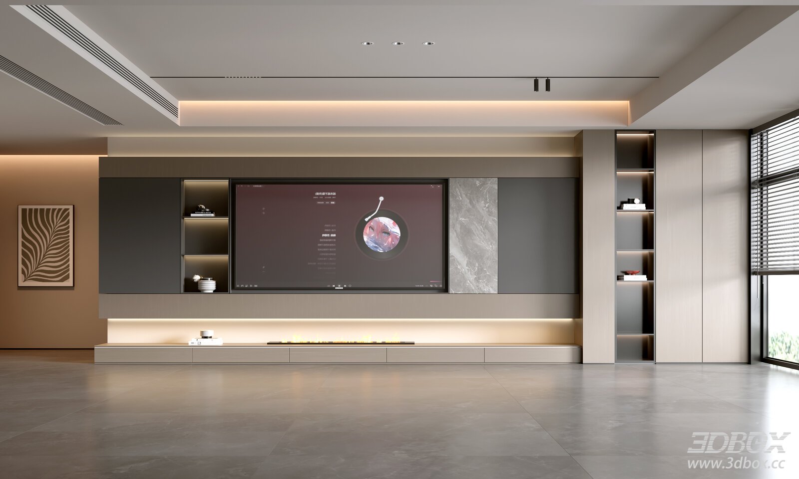 Modern Living Room Italian Living Room TVBackground Wall TV Living Room