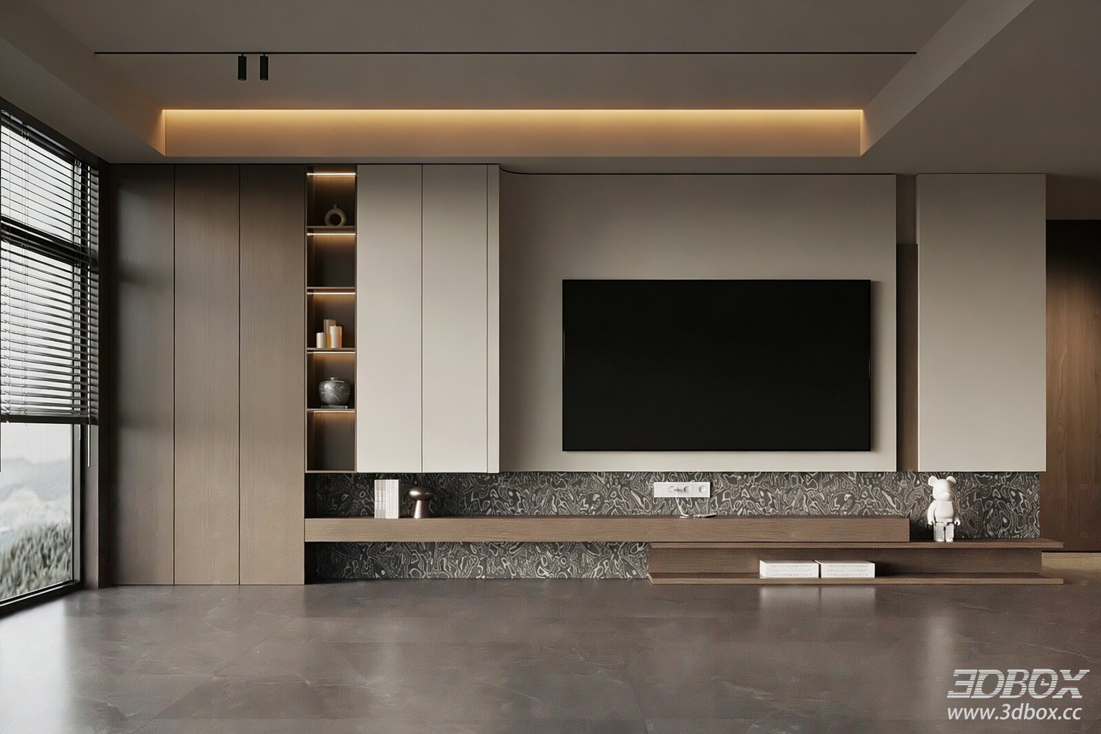 Modern Italian Background Wall Modern Italian TV TVBackground Wall