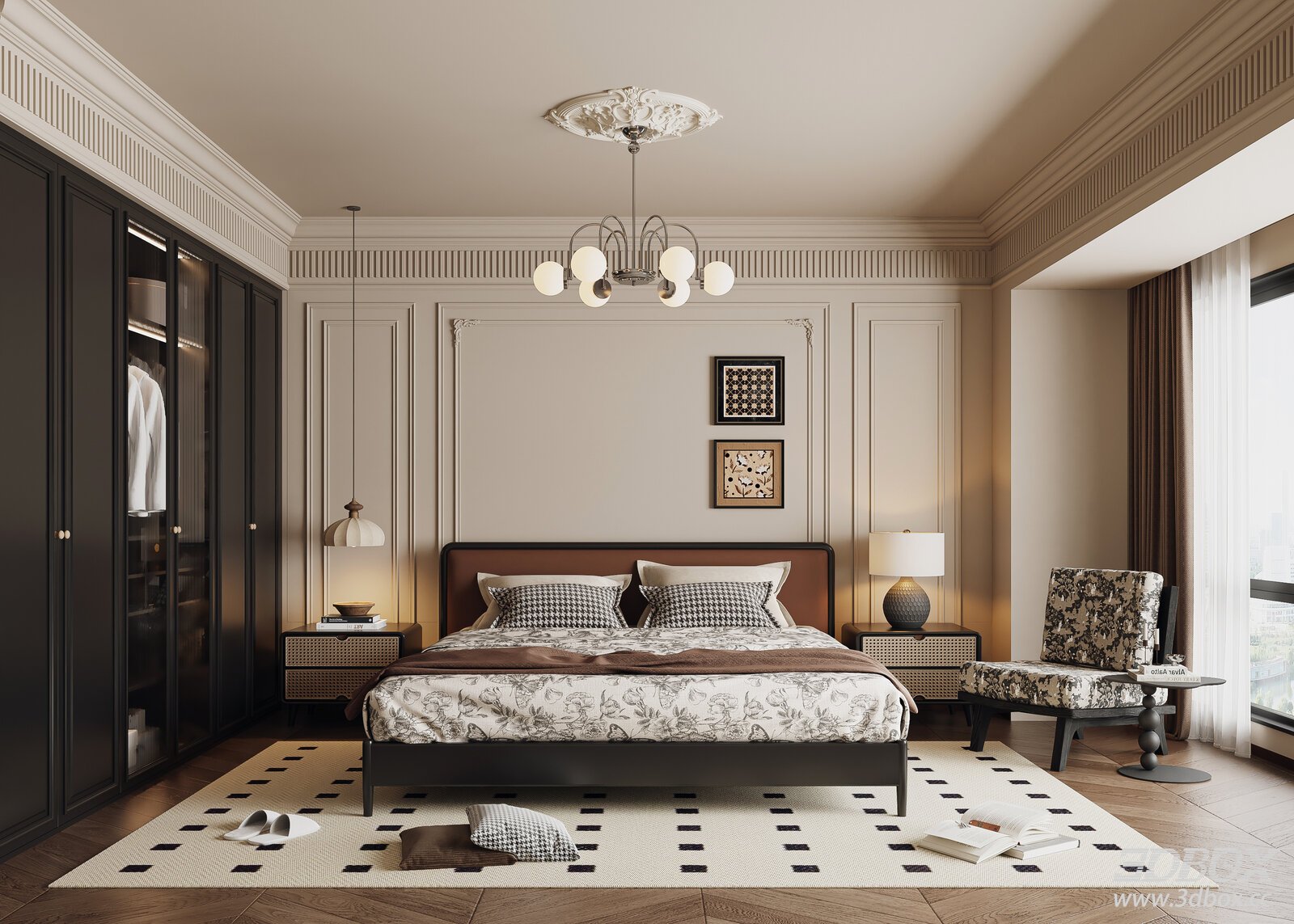 French Vintage Bedroom