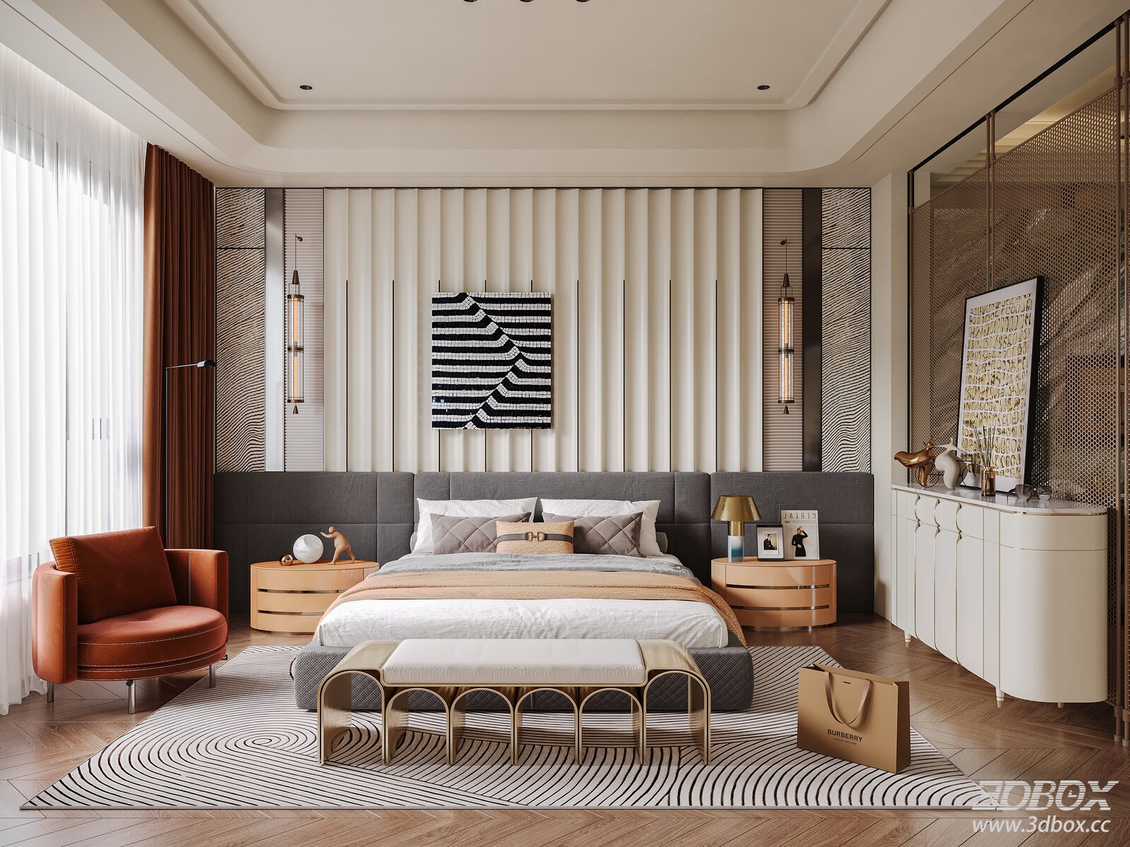 Modern Light Luxury Bedroom Master Bedroom