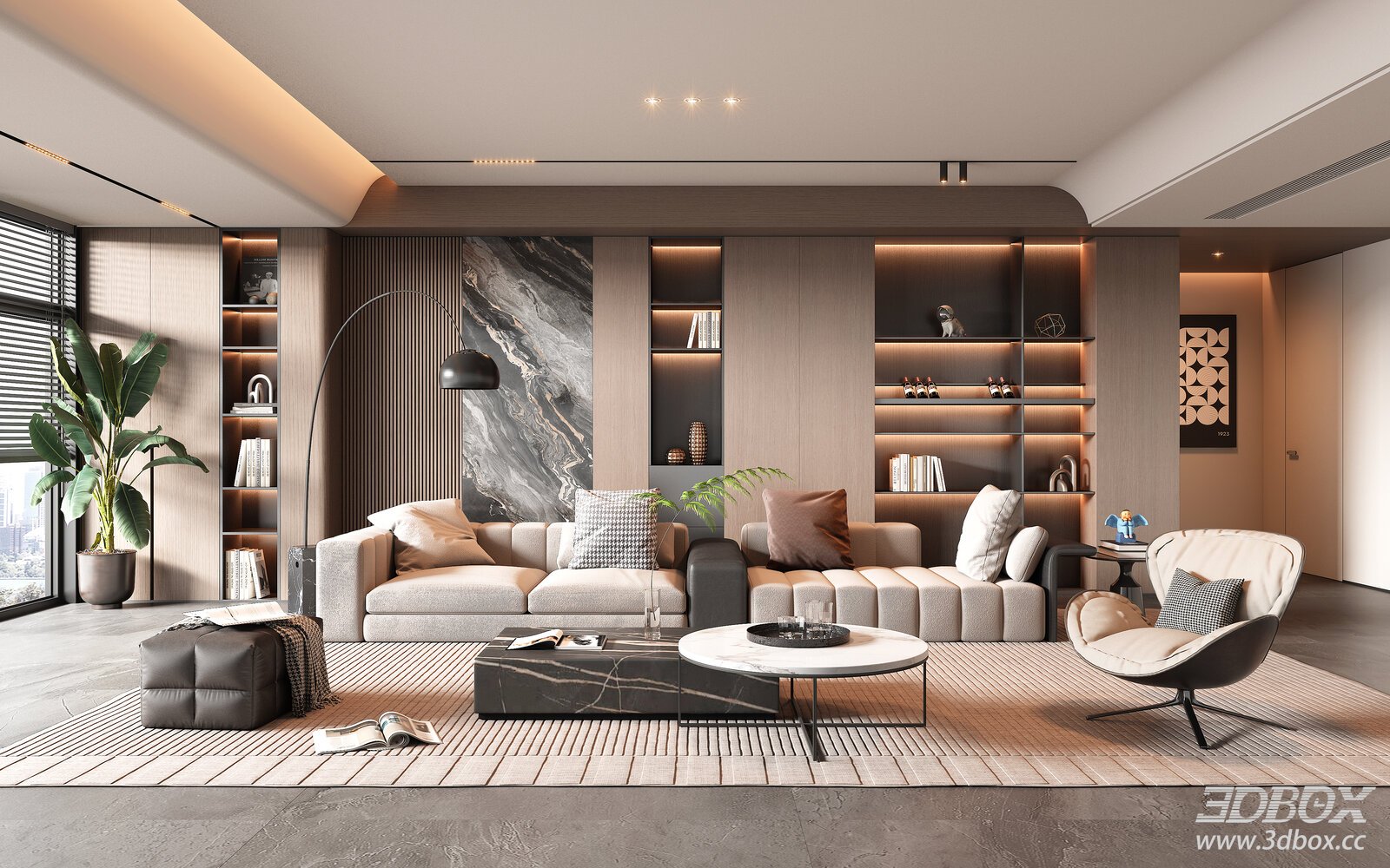Modern Italian Light Luxury Living Room