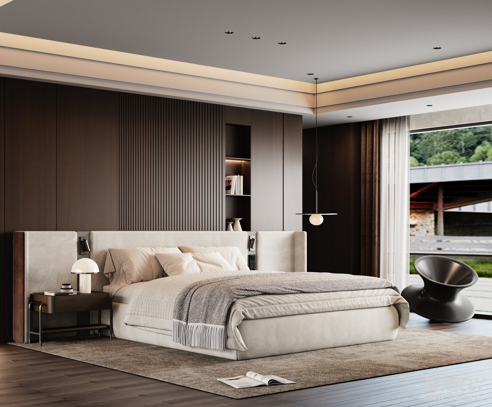 Minotti Modern Double Bed