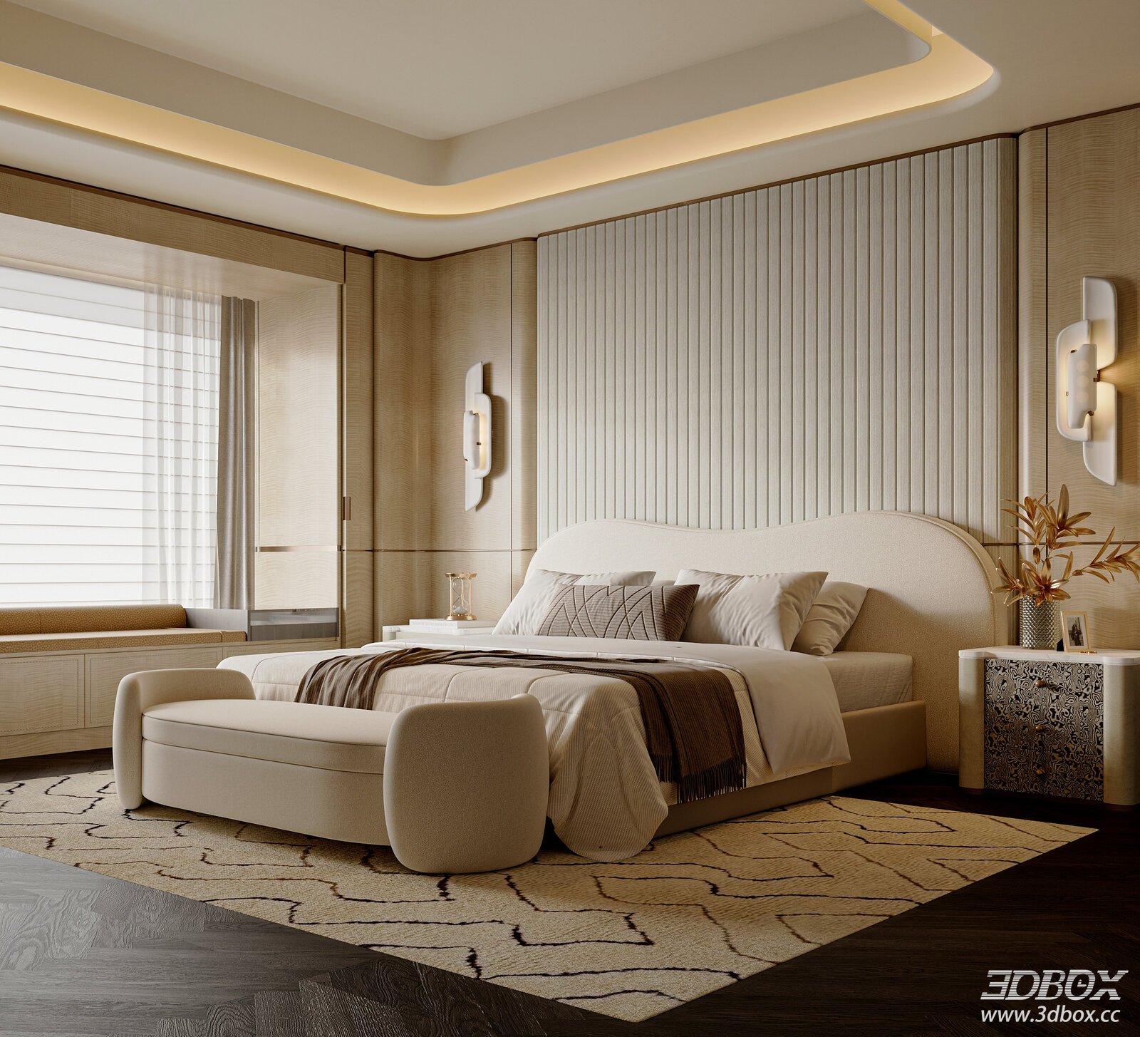 Modern Light Luxury Bedroom Master Bedroom Double Bed Bedroom