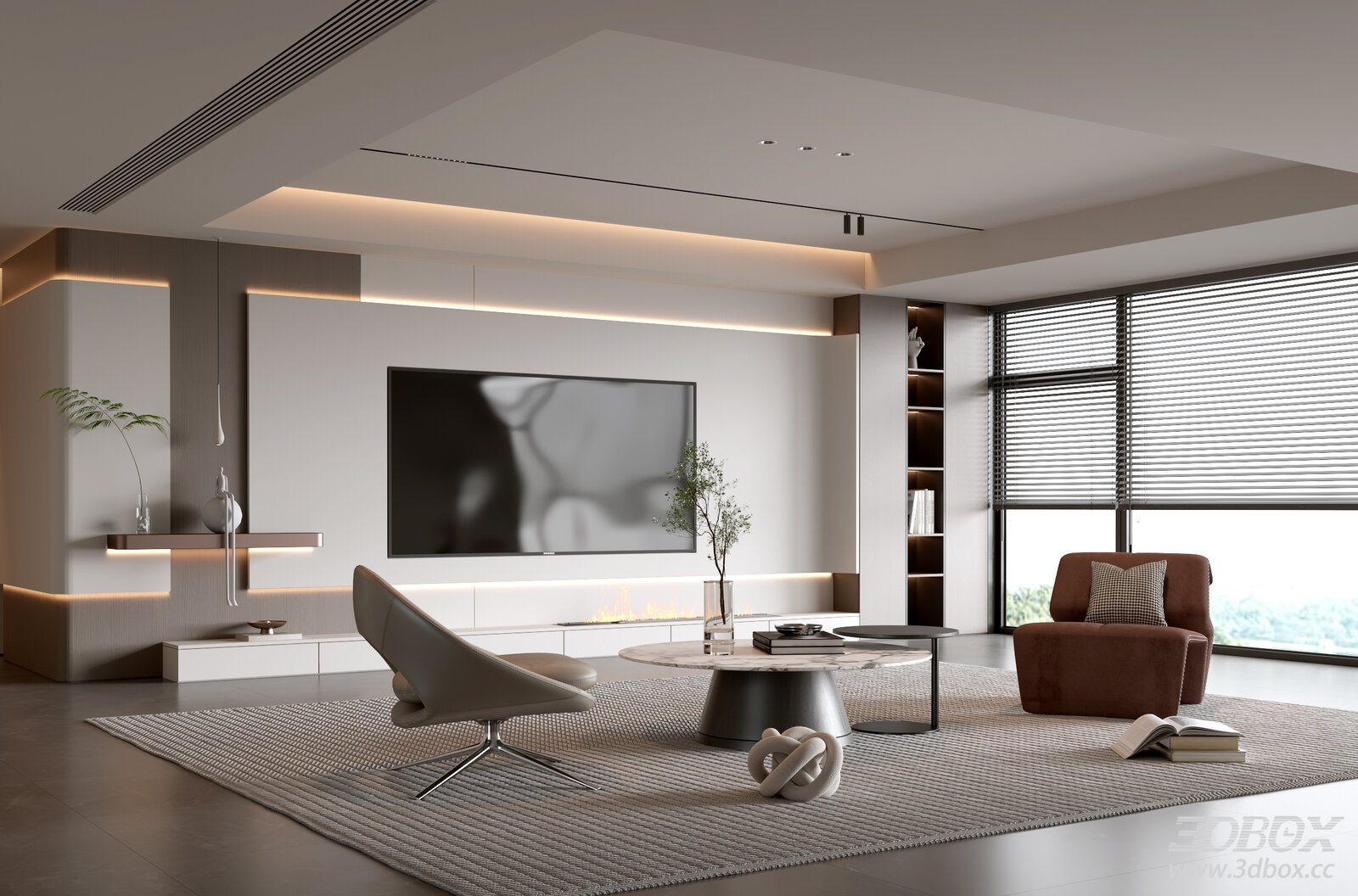 Italian Living Room Modern Living Room TVBackground Wall TV Living Room Sofa Coffee Table[ID_