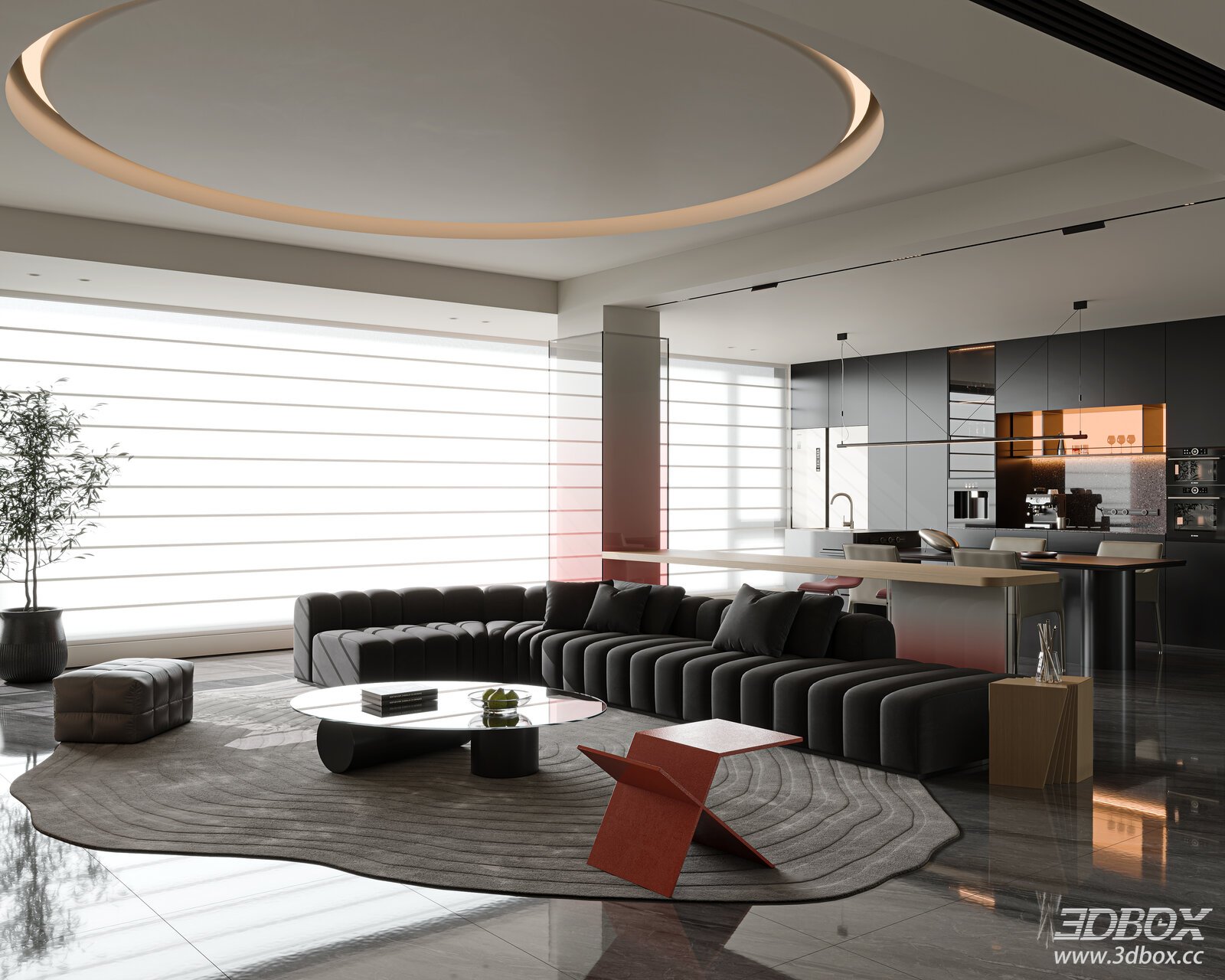 Italian Dining Room Open Plan Dining Room Living Room Dining Room Open Living Sofa Coffee Table Sofa Sideboard Dining Table