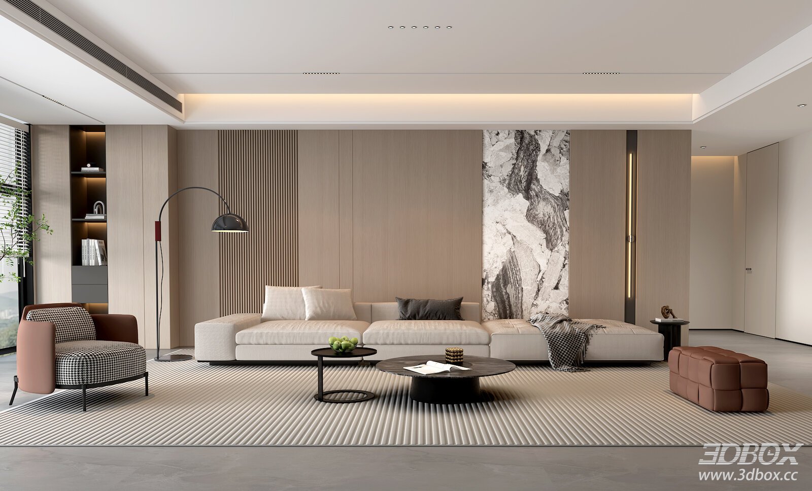 Modern Living Room Sofa Background Wall