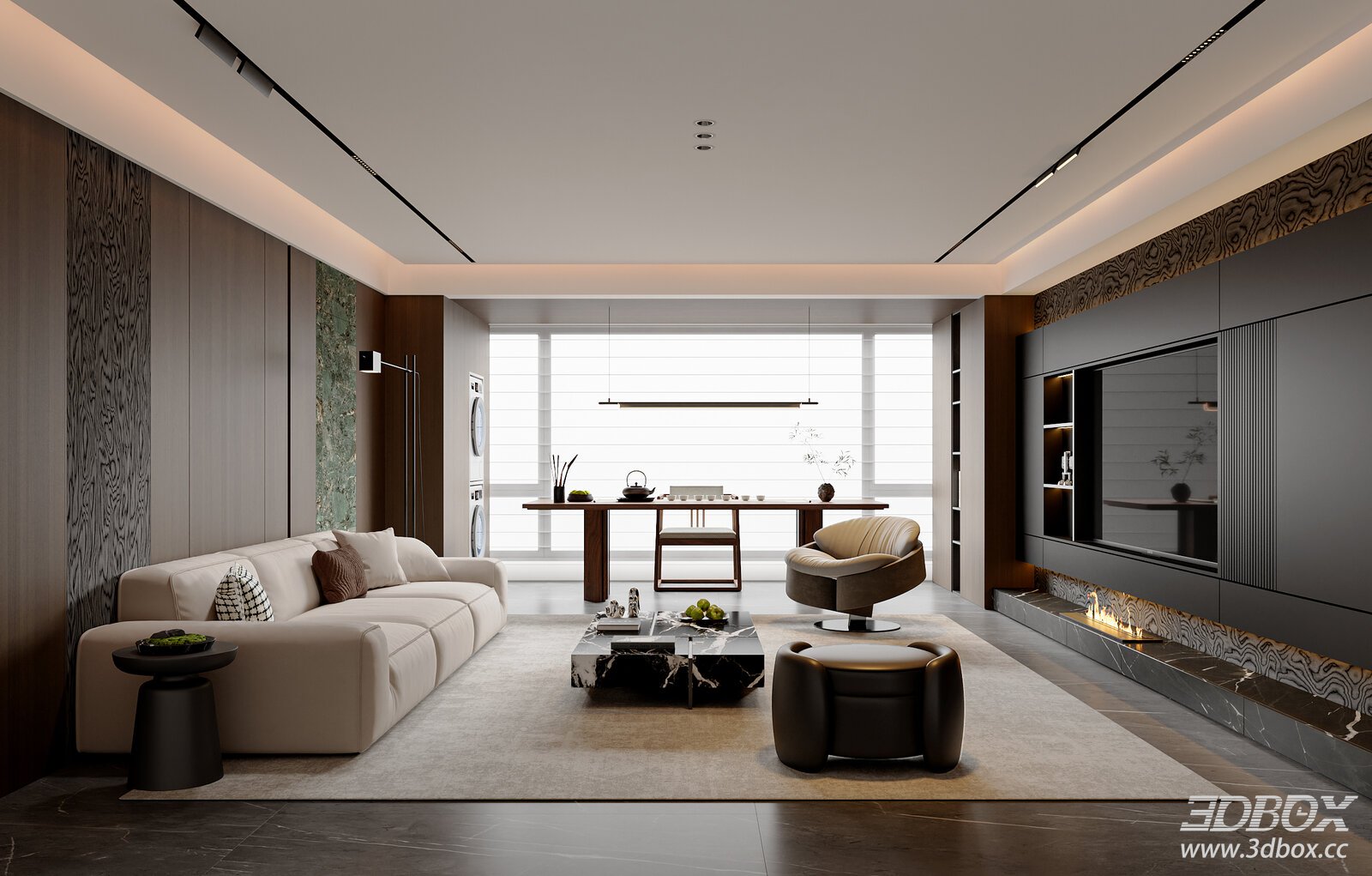 Modern Italian Living Room Sofa Coffee Table Italian TV Lounge Chair Living Room[ID_