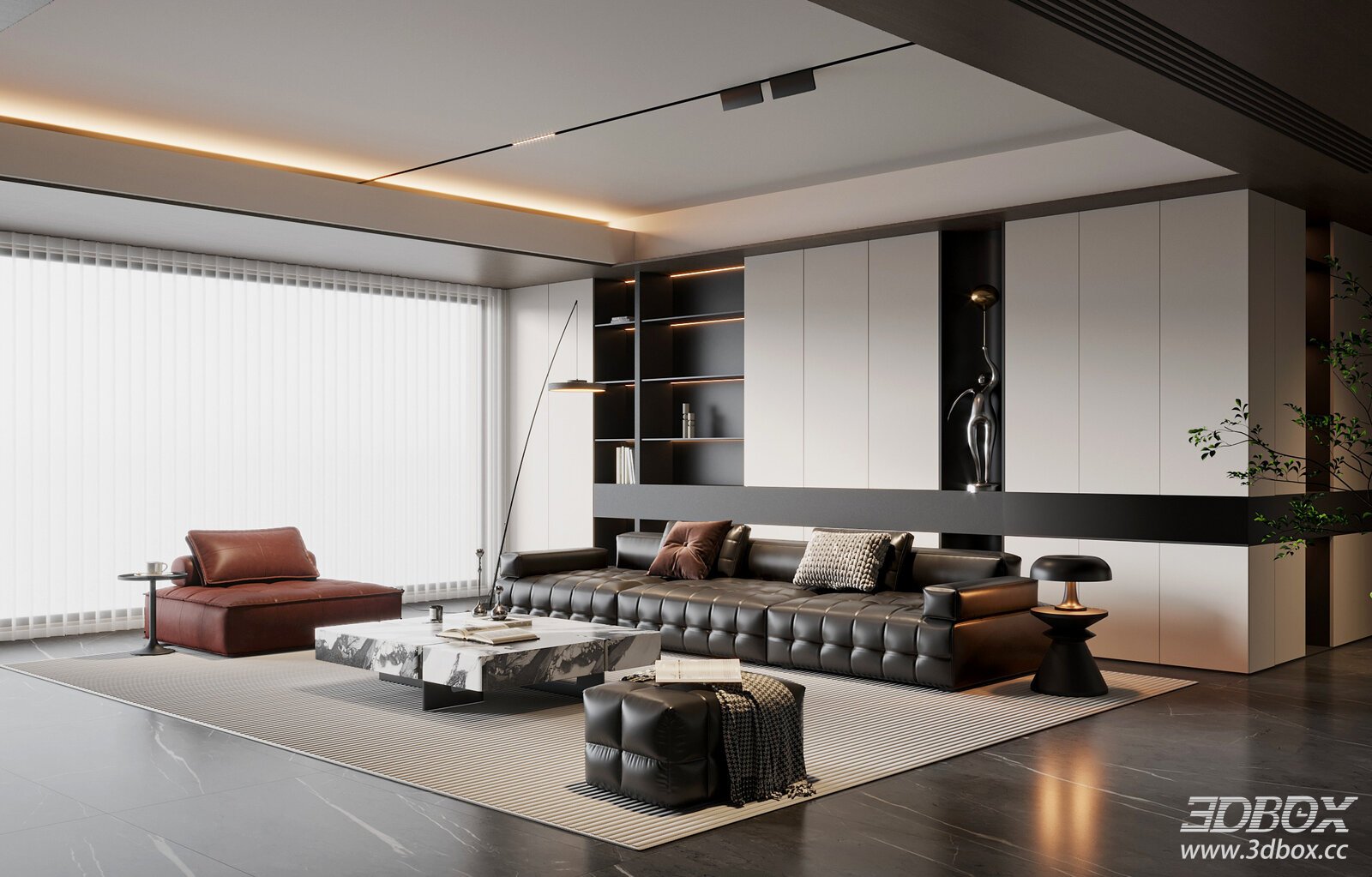 Modern Italian Living Room Sofa Coffee Table