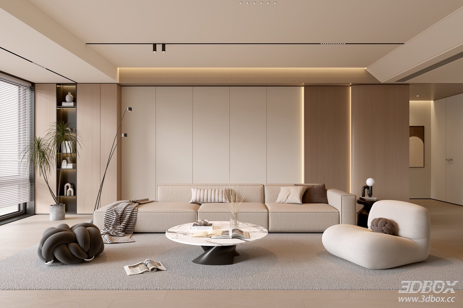 Modern Minimalist Living Room Sofa Coffee Table Sofa Background Wall