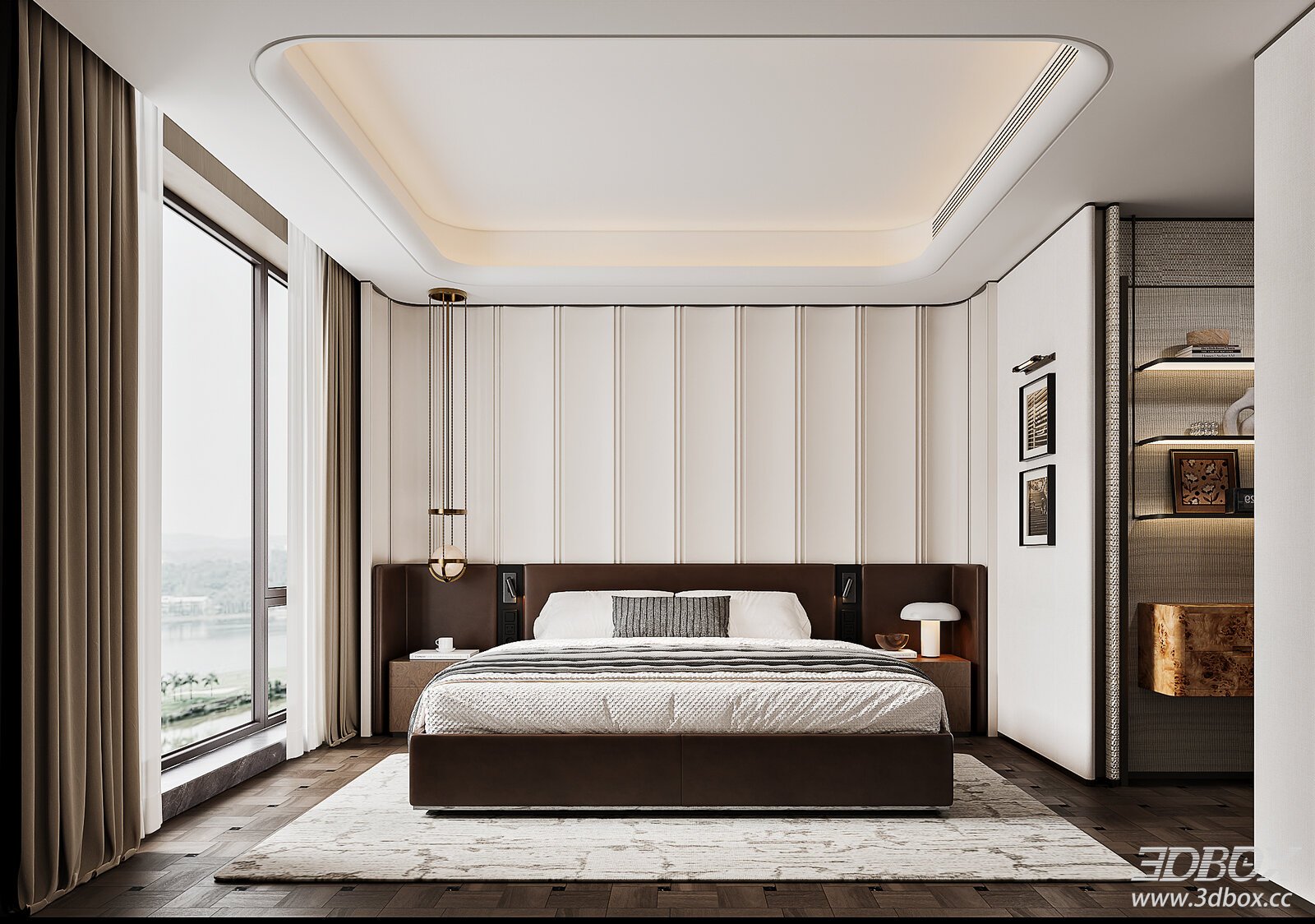 Modern Light Luxury Villa Bedroom