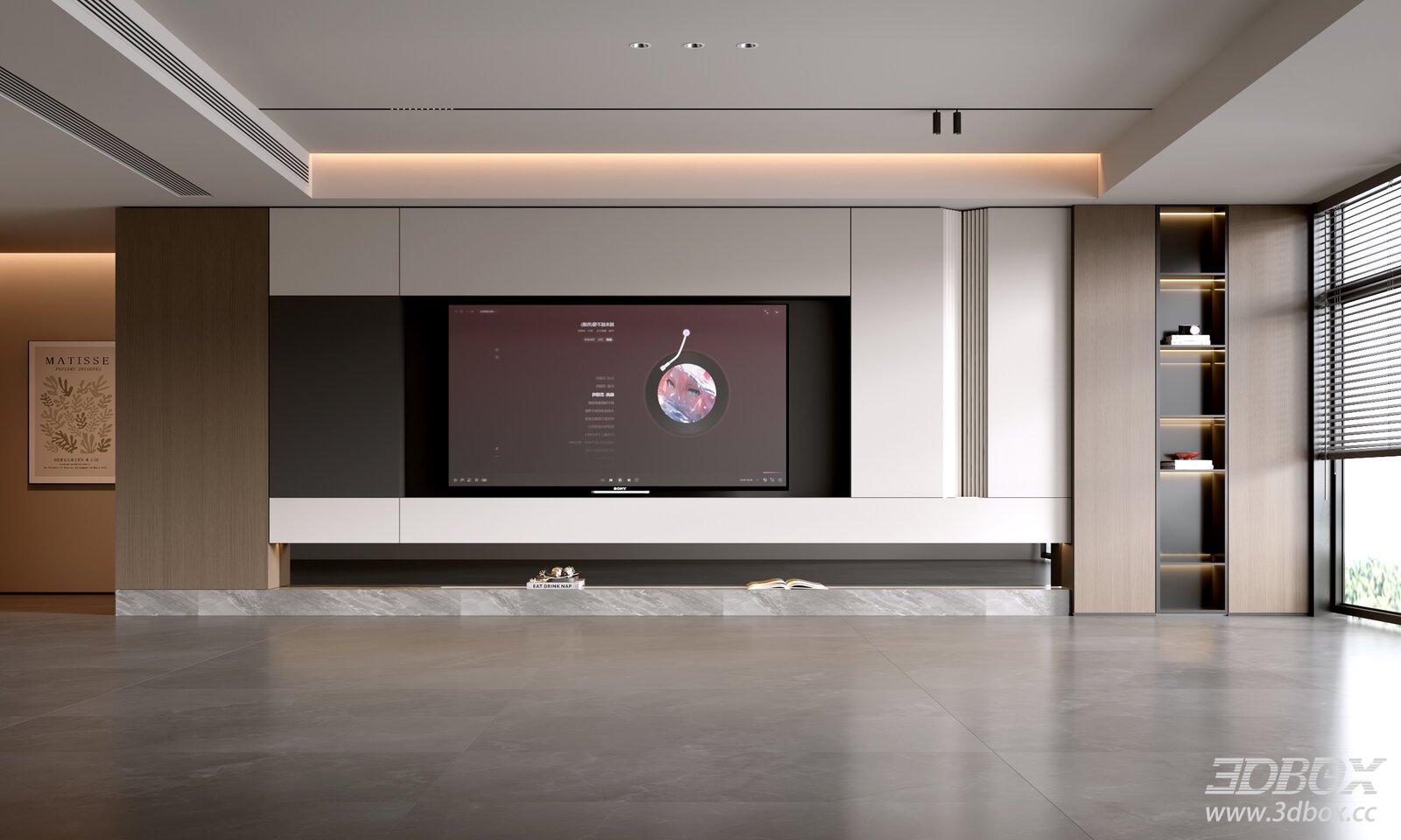 Modern Living Room Italian Living Room TVBackground Wall TV Living Room