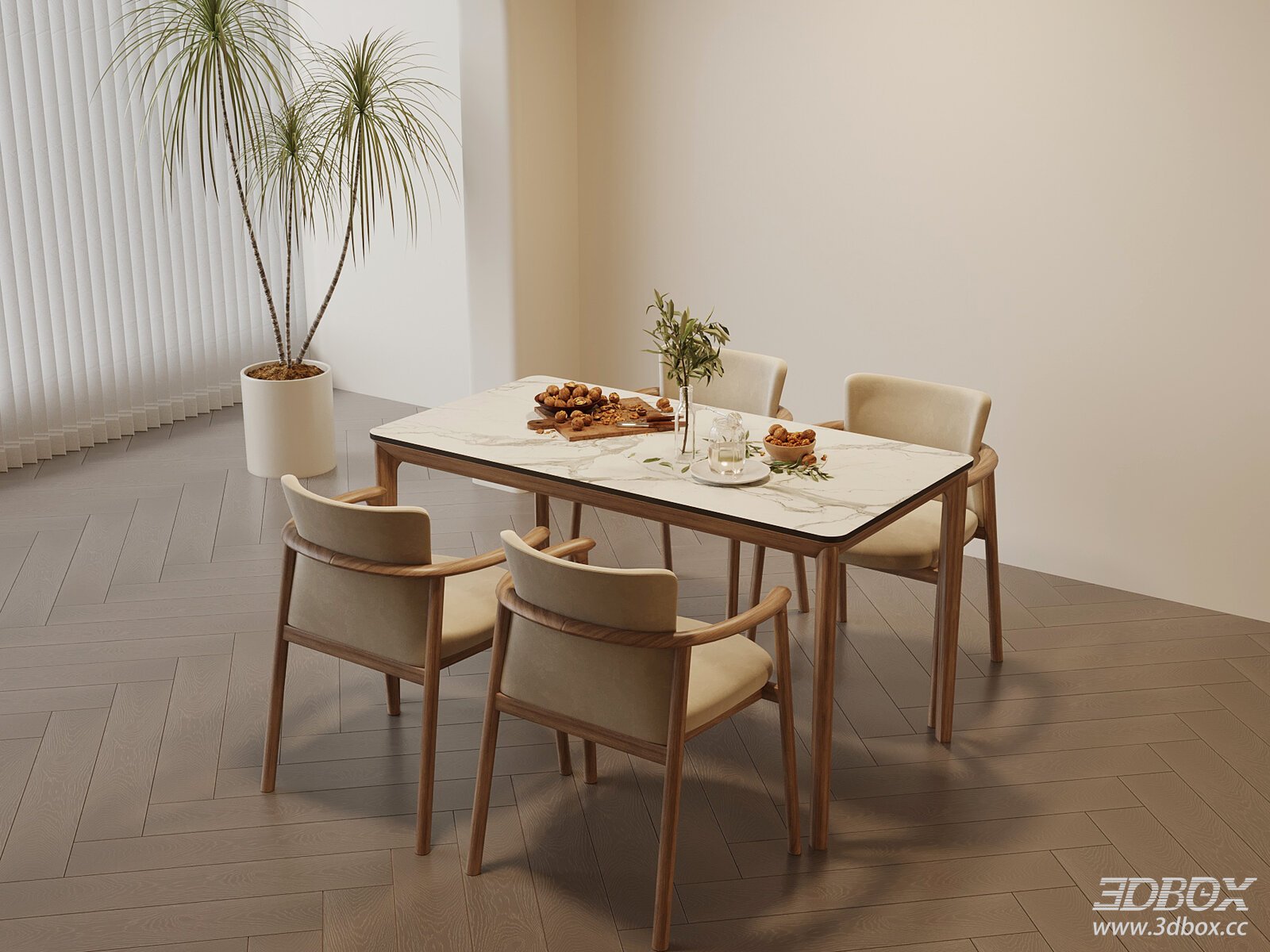 Modern Cream Style Dining Table