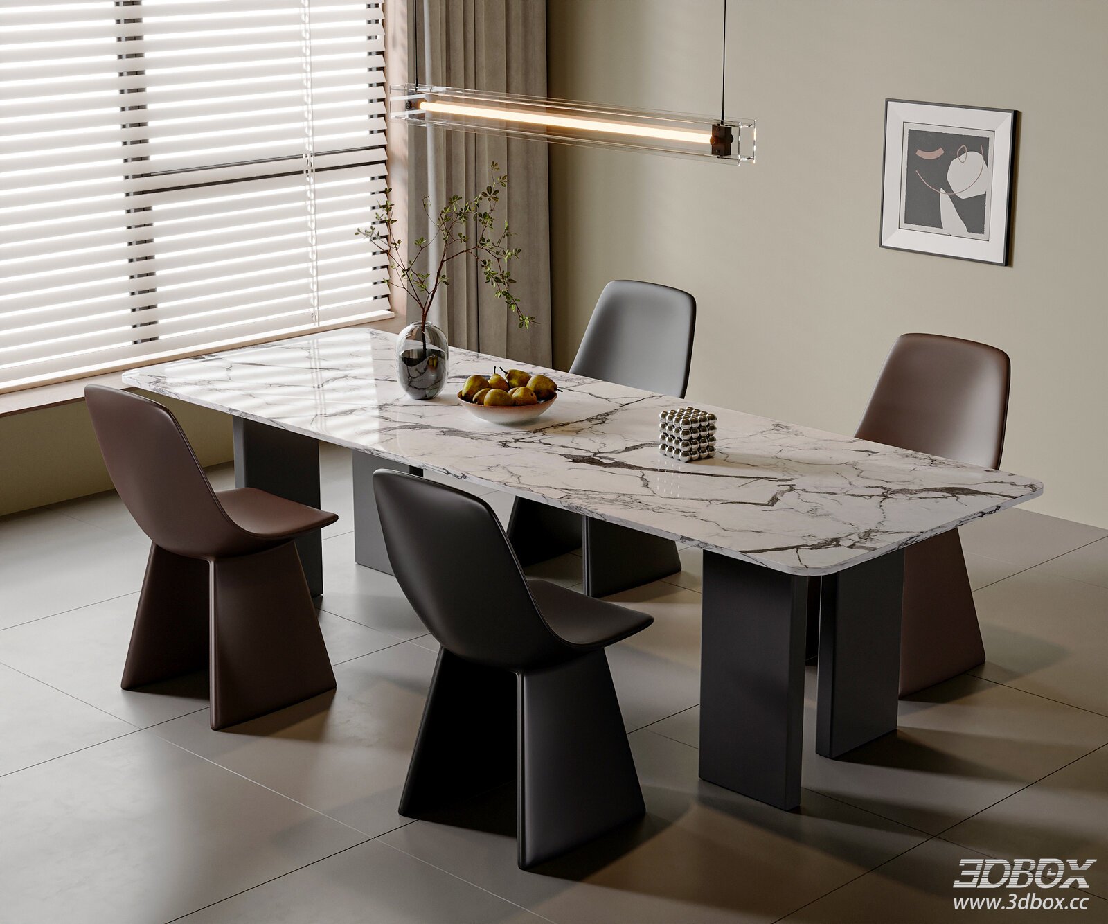Modern Minimalist Dining Table Dining Table Dining Chair Chandelier Dining Table