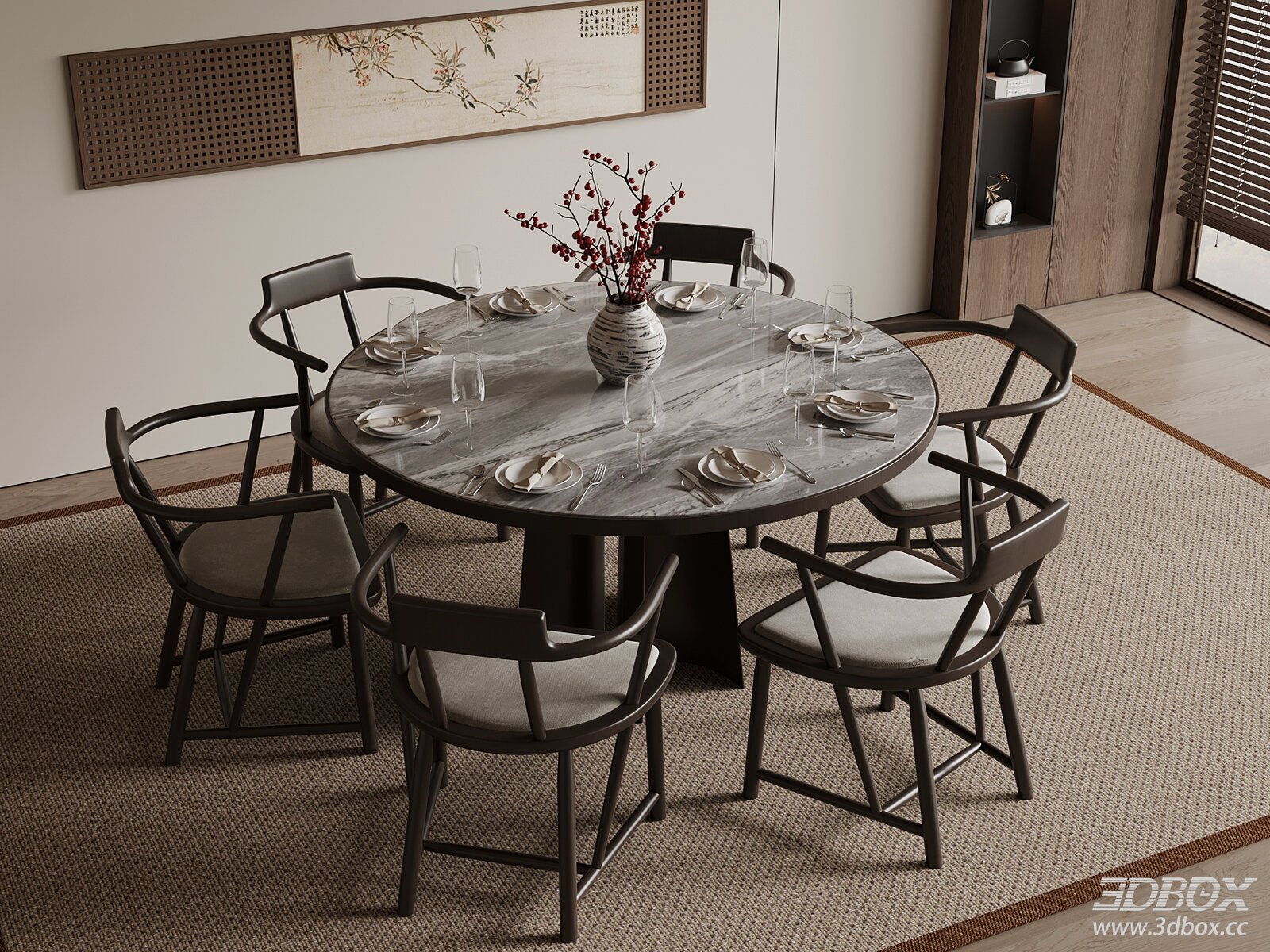 New Chinese Dining Table Round Table