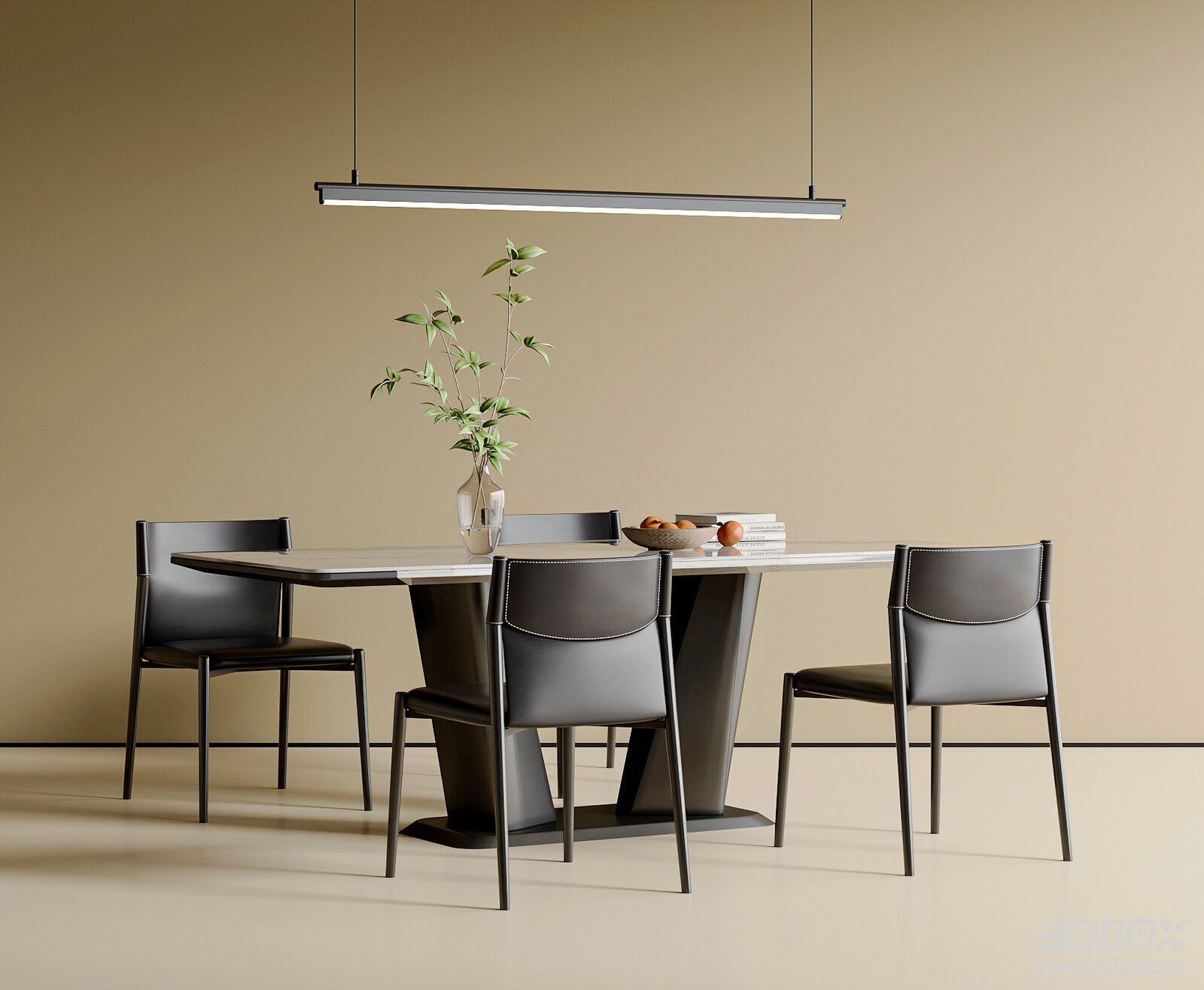 Modern Minimalist Dining Table Dining Chair Dining Table Chandelier