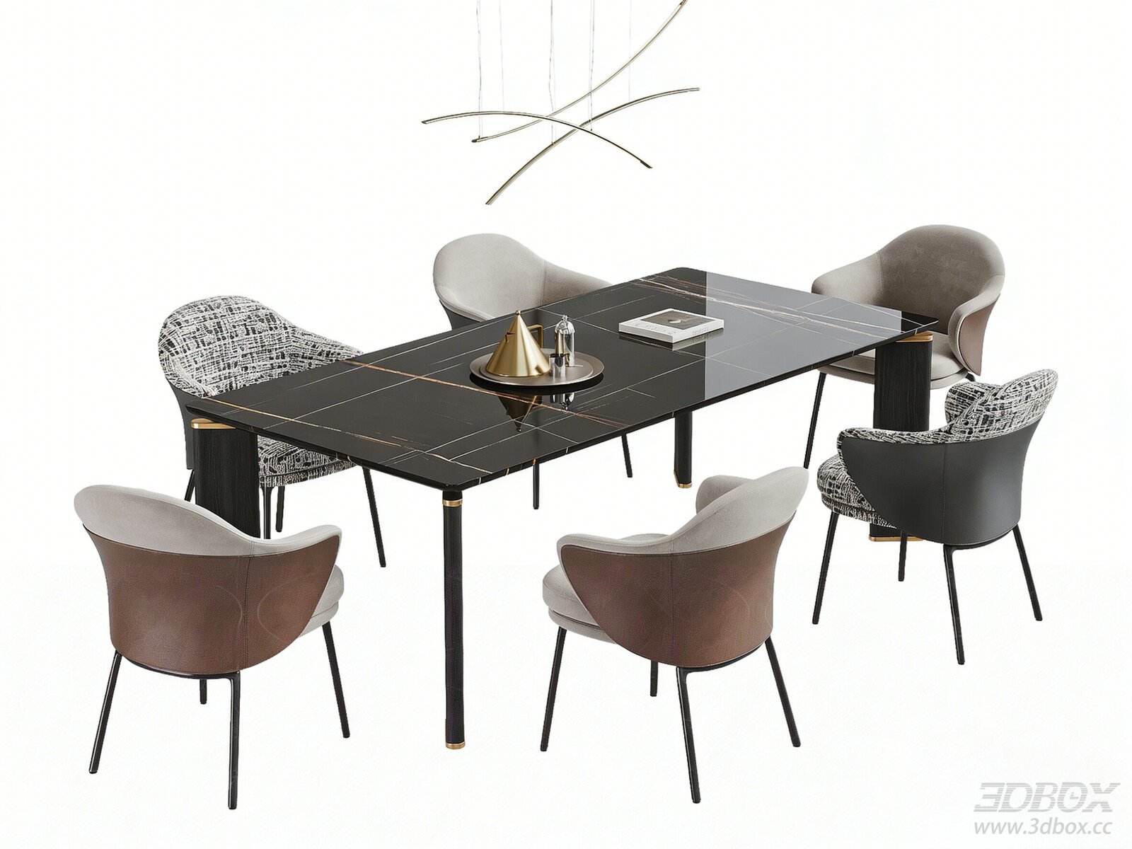 Modern Minimalist Dining Table Dining Table Dining Chair Chandelier Dining Table
