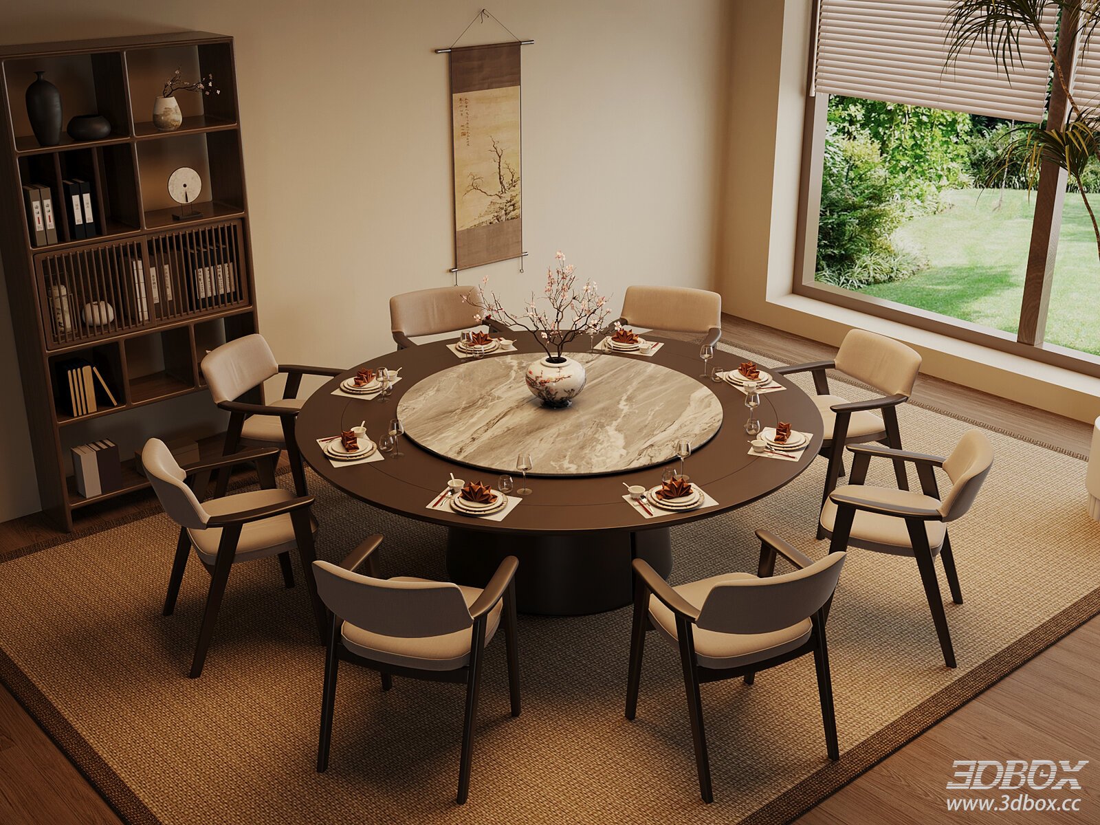New Chinese Dining Table Round Table