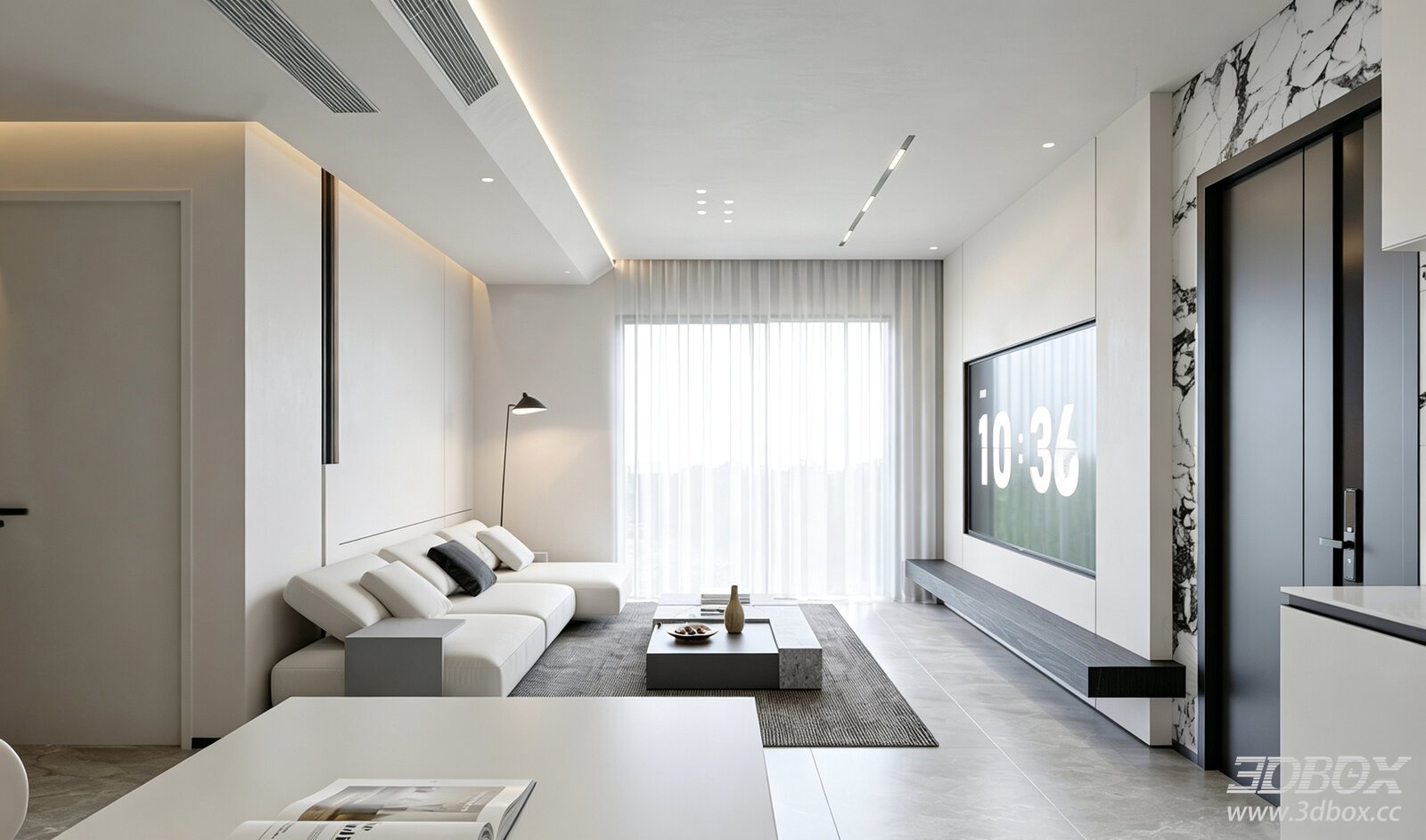 Modern Minimalist Minimalist Living Room Dining Room