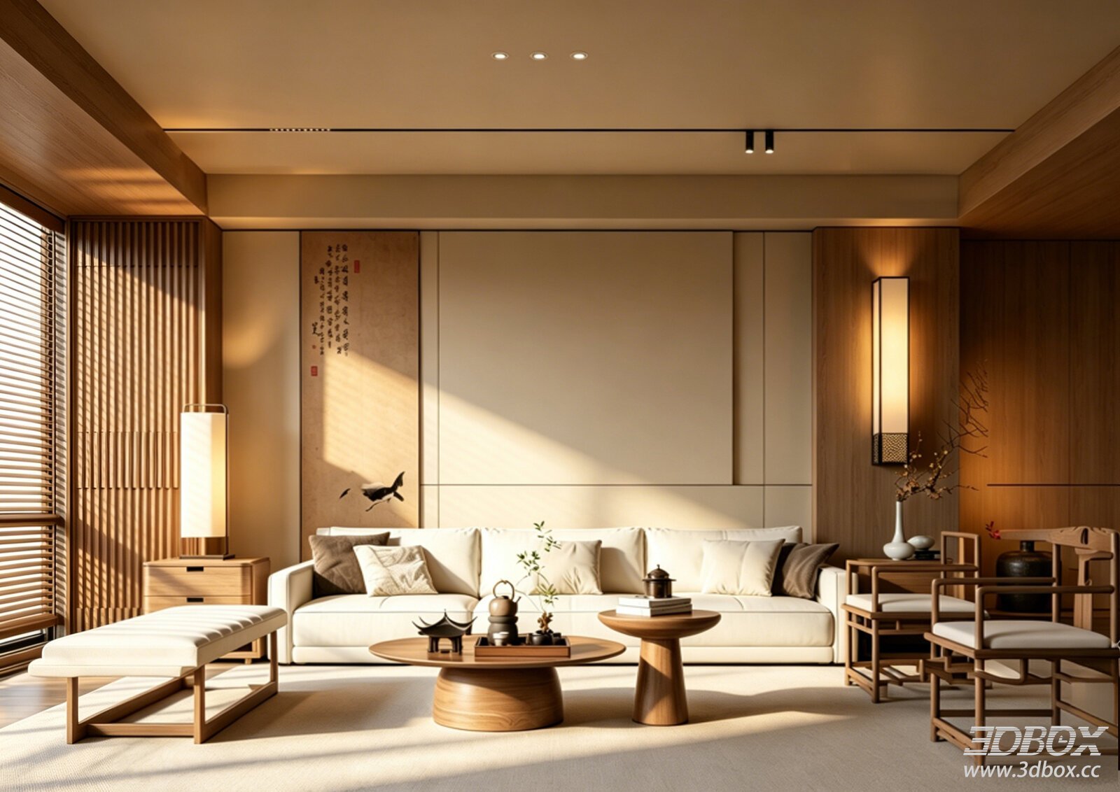 Song Style New Chinese Living Room Bedroom
